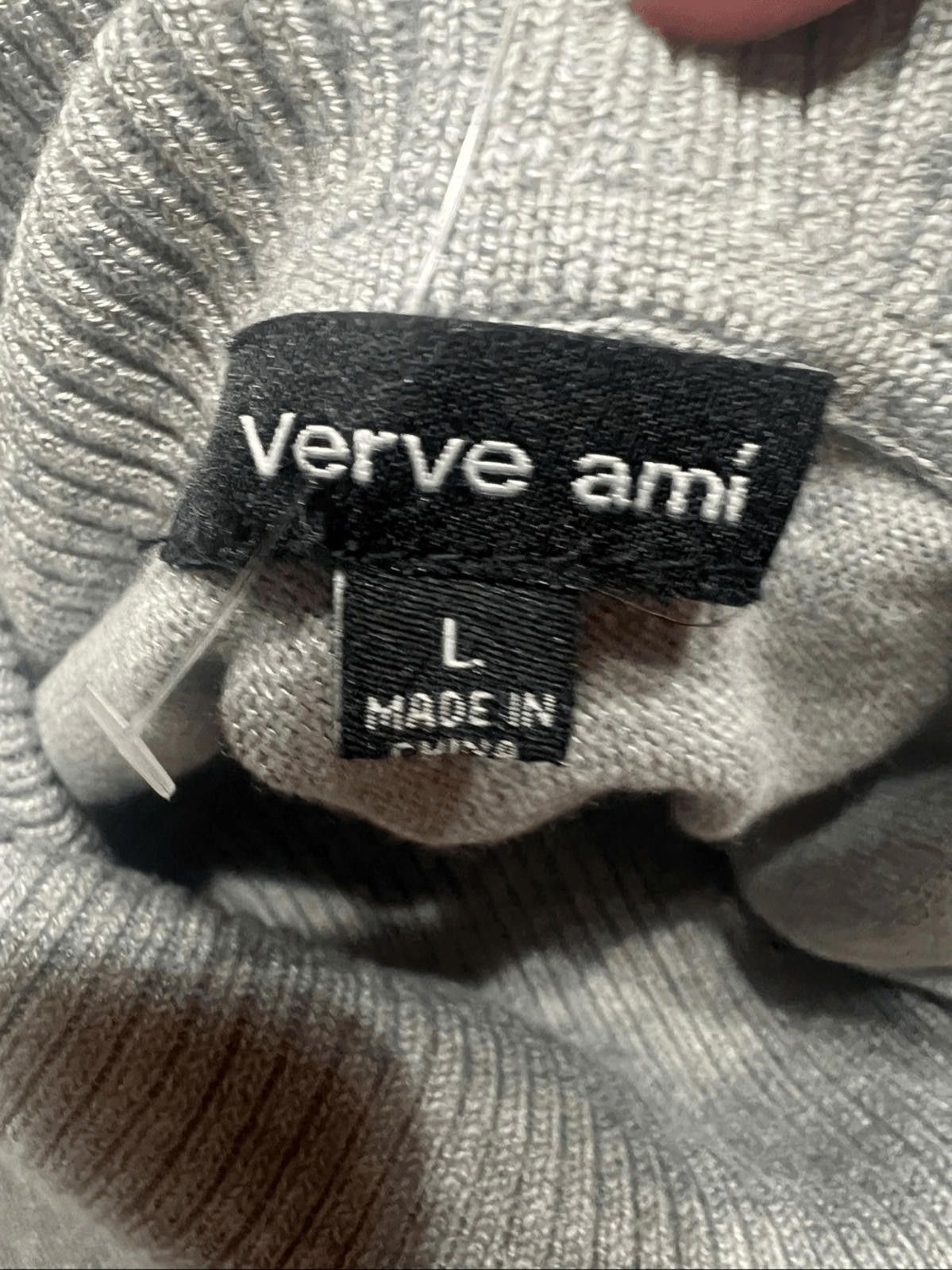 Designer Verve Ami Cowneck Heather Gray Sweater Sz L NWT Size L / US 10 / IT 46 - 3 Thumbnail