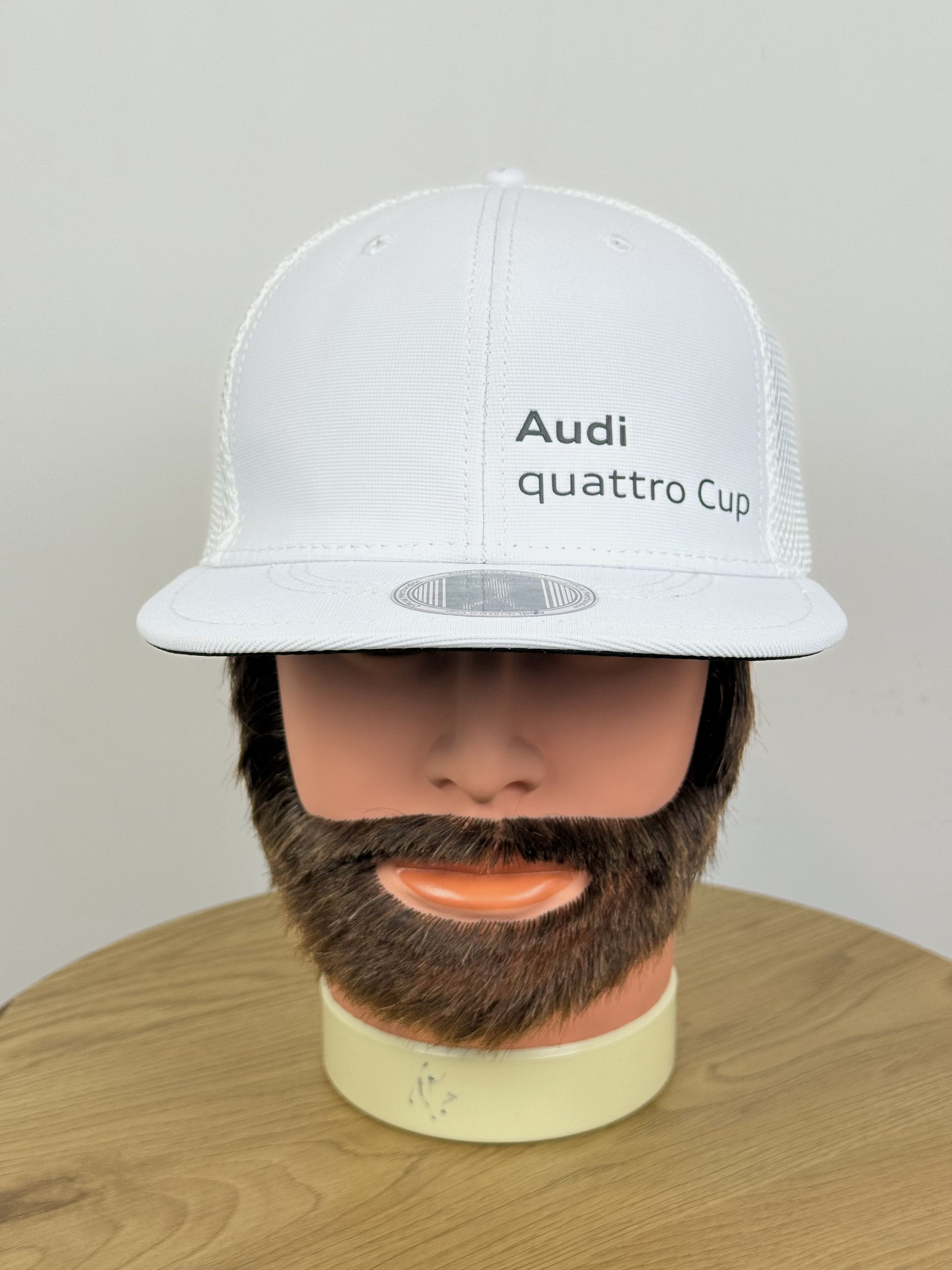 Audi Audi Quattro Cup Flat Visor Genuine Cap Hat White Authentic Size ONE SIZE - 2 Thumbnail