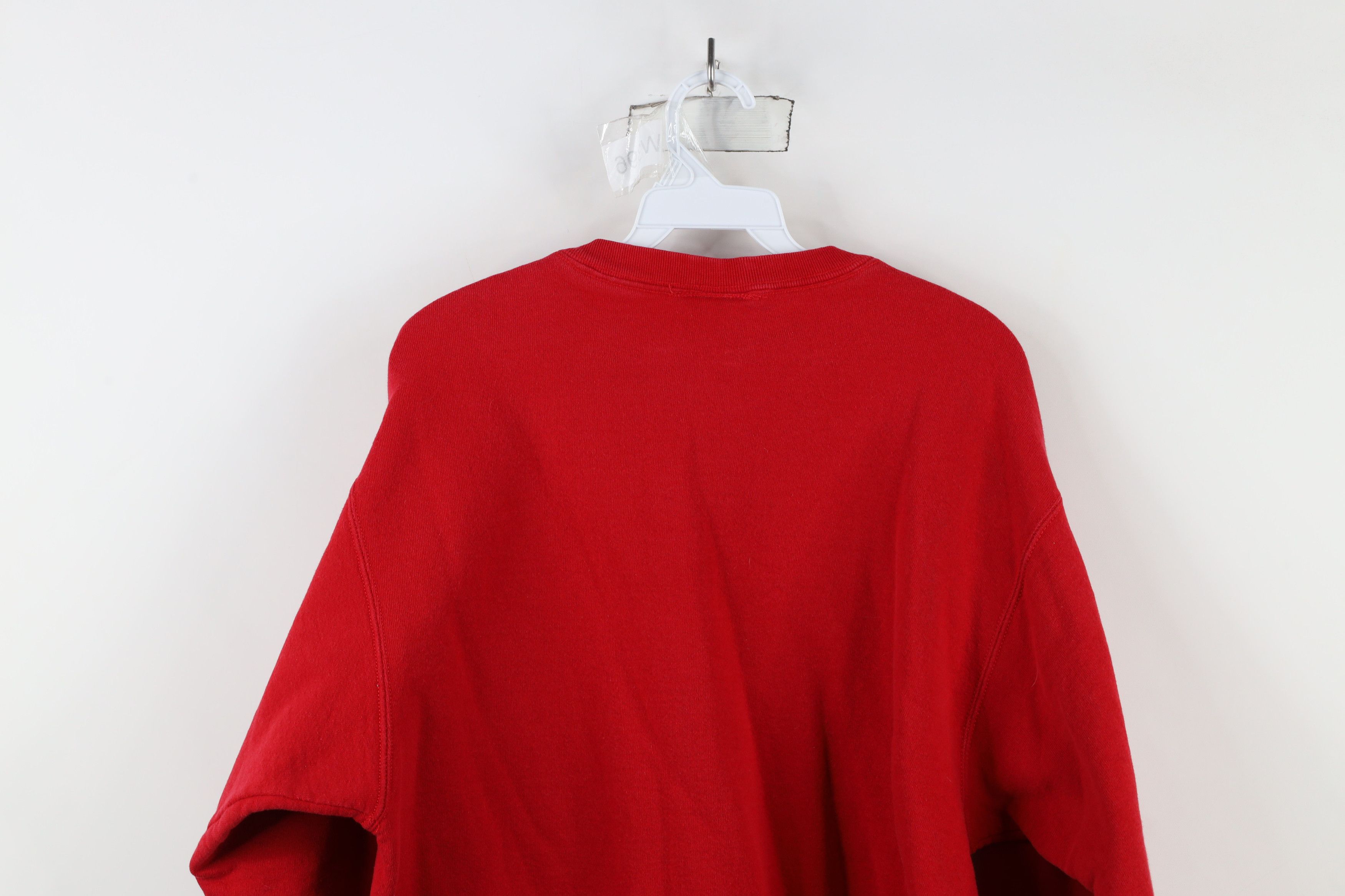 Vintage Vintage 90s Streetwear Heavyweight Crewneck Sweatshirt Red Size US L / EU 52-54 / 3 - 10 Thumbnail