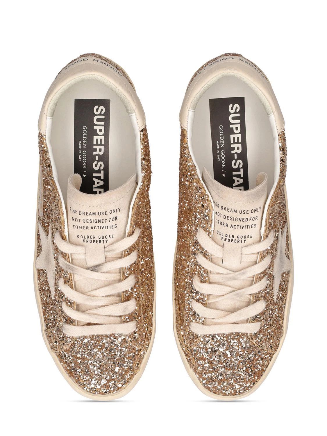 GOLDEN GOOSE Super-Star Women's Gold Glittered Sneakers