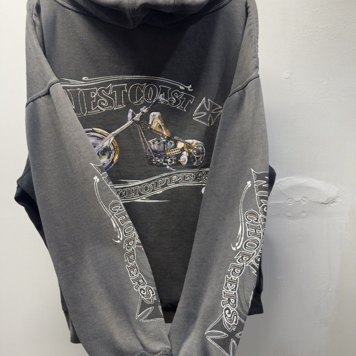 West Coast Choppers West Coast Choppers Hoodie Faded Distressed ERD Grunge Size US XXL / EU 58 / 5 - 13 Thumbnail