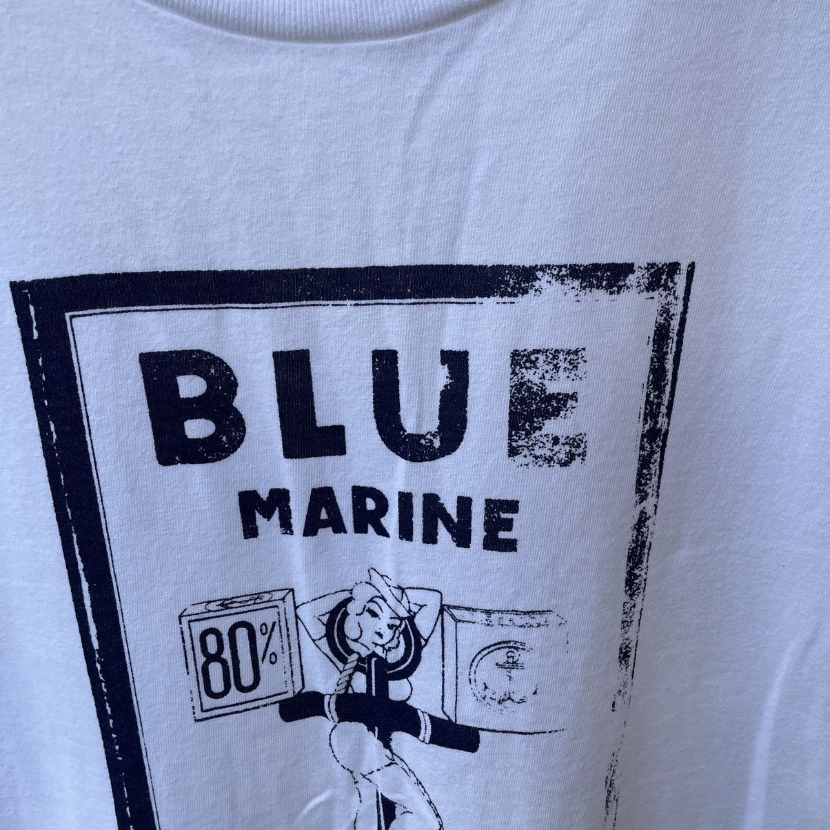 Blue Blue Japan × Japanese Brand × Vintage 🔥🇯🇵Blue Blue Japan HR Market Blue Marine Big Logo Tee Size US M / EU 48-50 / 2 - 4 Thumbnail