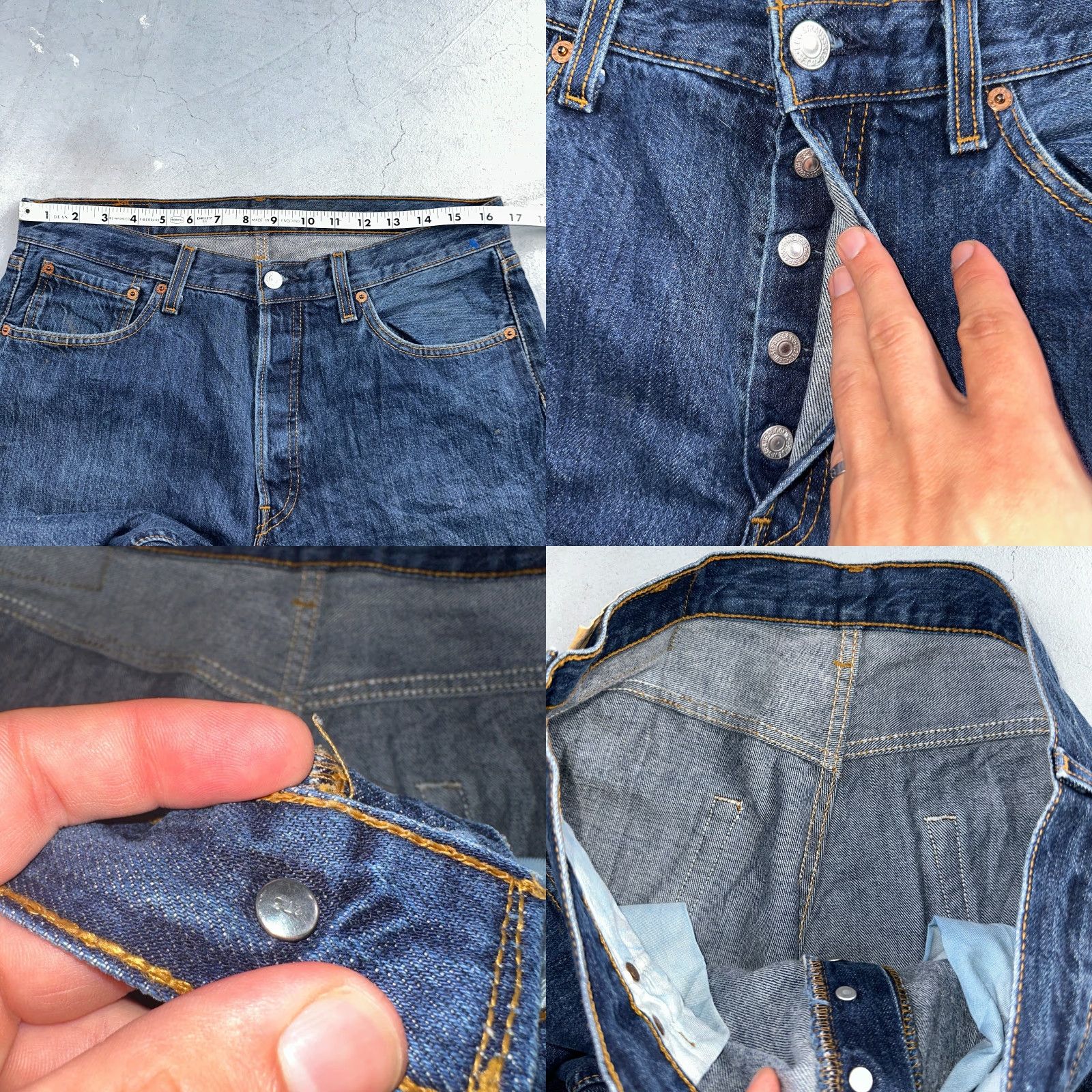 Levi's VINTAGE Levi's 501 Jeans Straight Blue 34x32 Regular Mens 90s Vintage Theme 5-Pocket Denim Cotton Blue Wash Simp Size US 34 / EU 50 - 8 Thumbnail