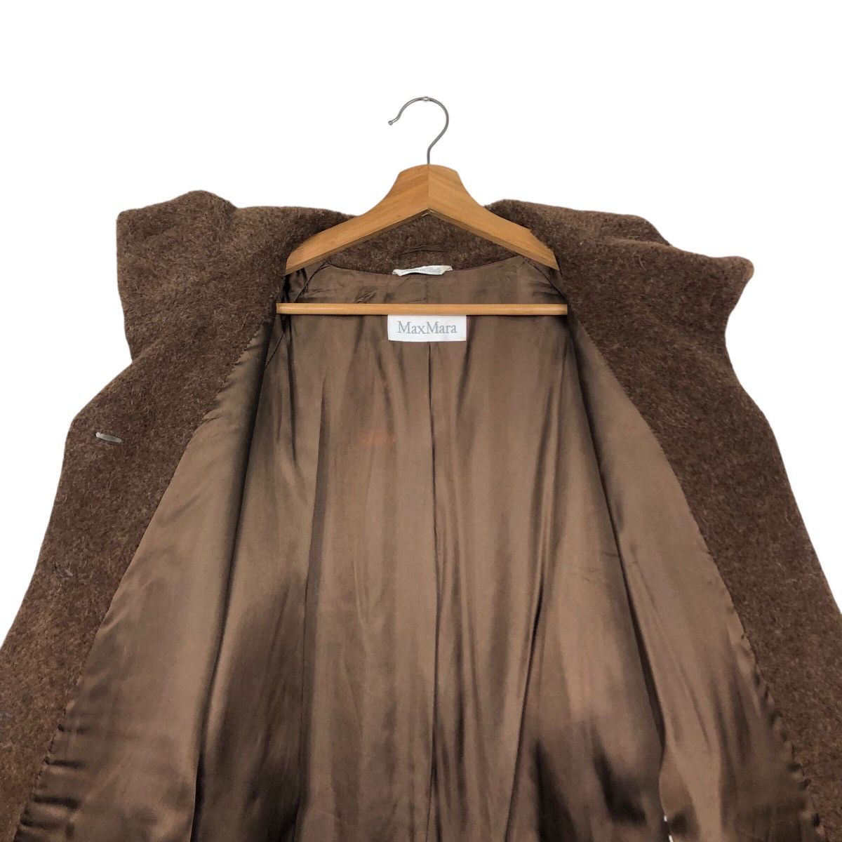 Vintage 📌Vintage Long Jacket Mohair Wool Fur Max Mara Double Breast Size US M / EU 48-50 / 2 - 15 Thumbnail
