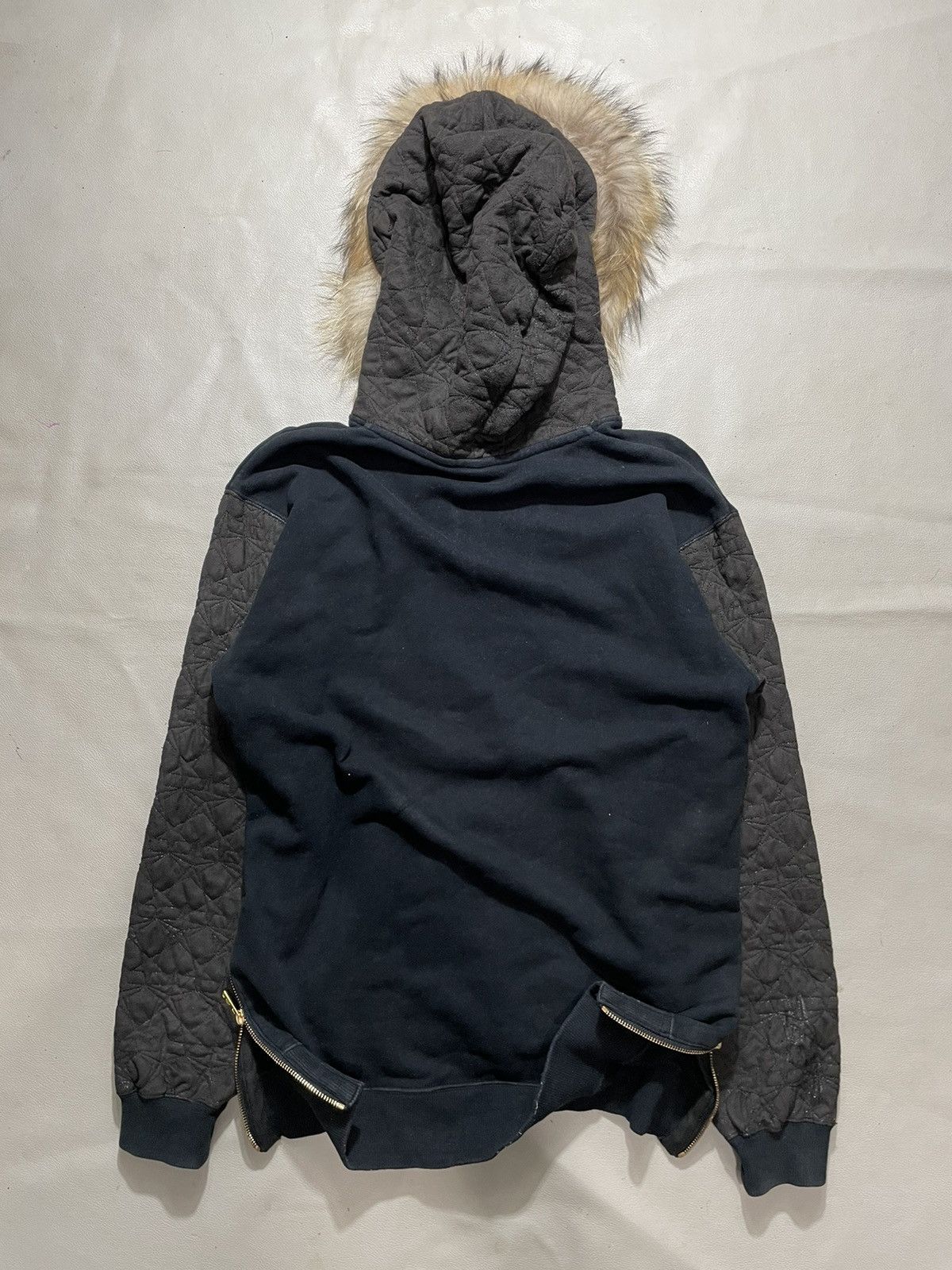 Japanese Brand 24karat gothic distressed Fur Hoodie Black ifsix lgb style Size US L / EU 52-54 / 3 - 9 Thumbnail