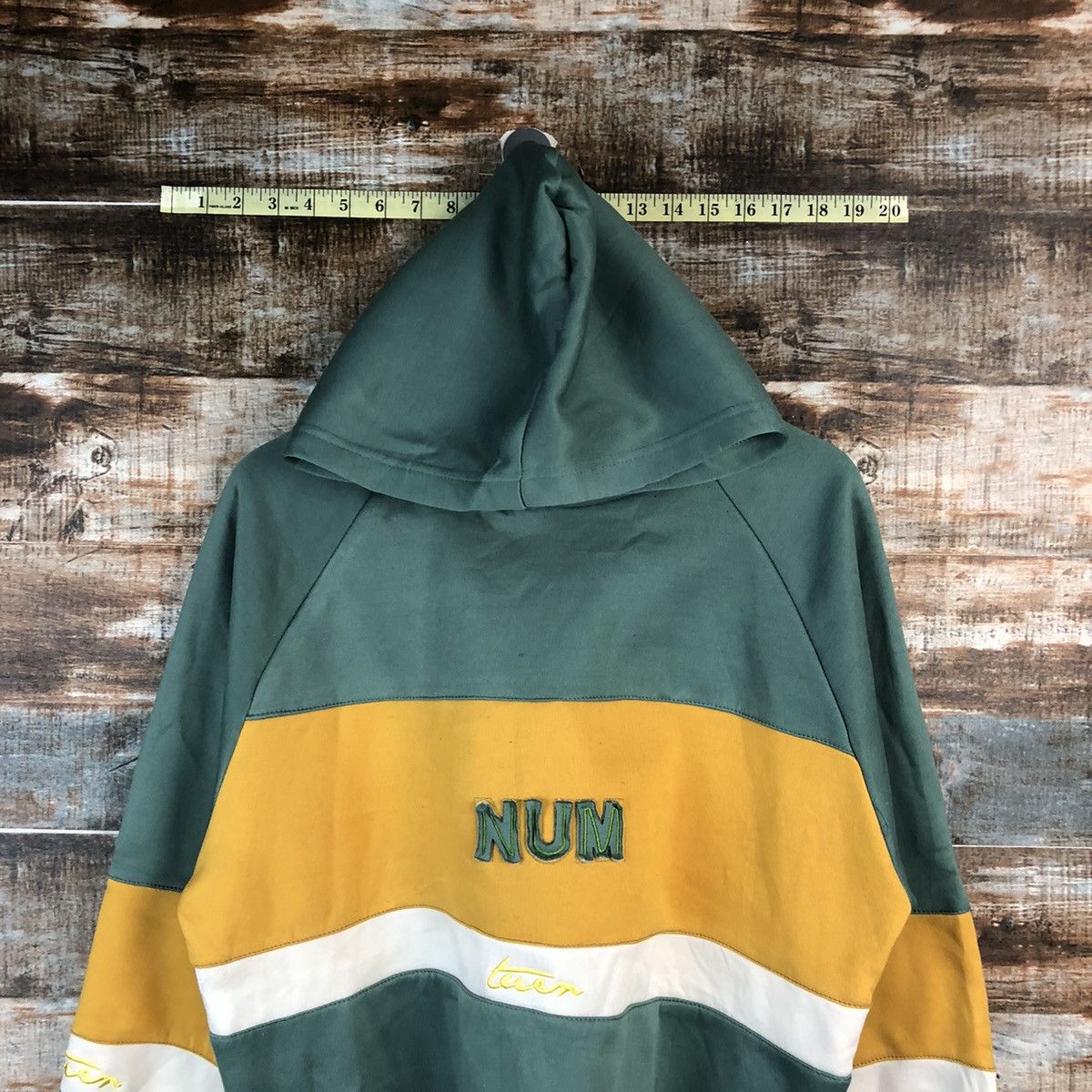 Japanese Brand NUM Green vintage Hoodie #A2198 Size US L / EU 52-54 / 3 - 2 Thumbnail