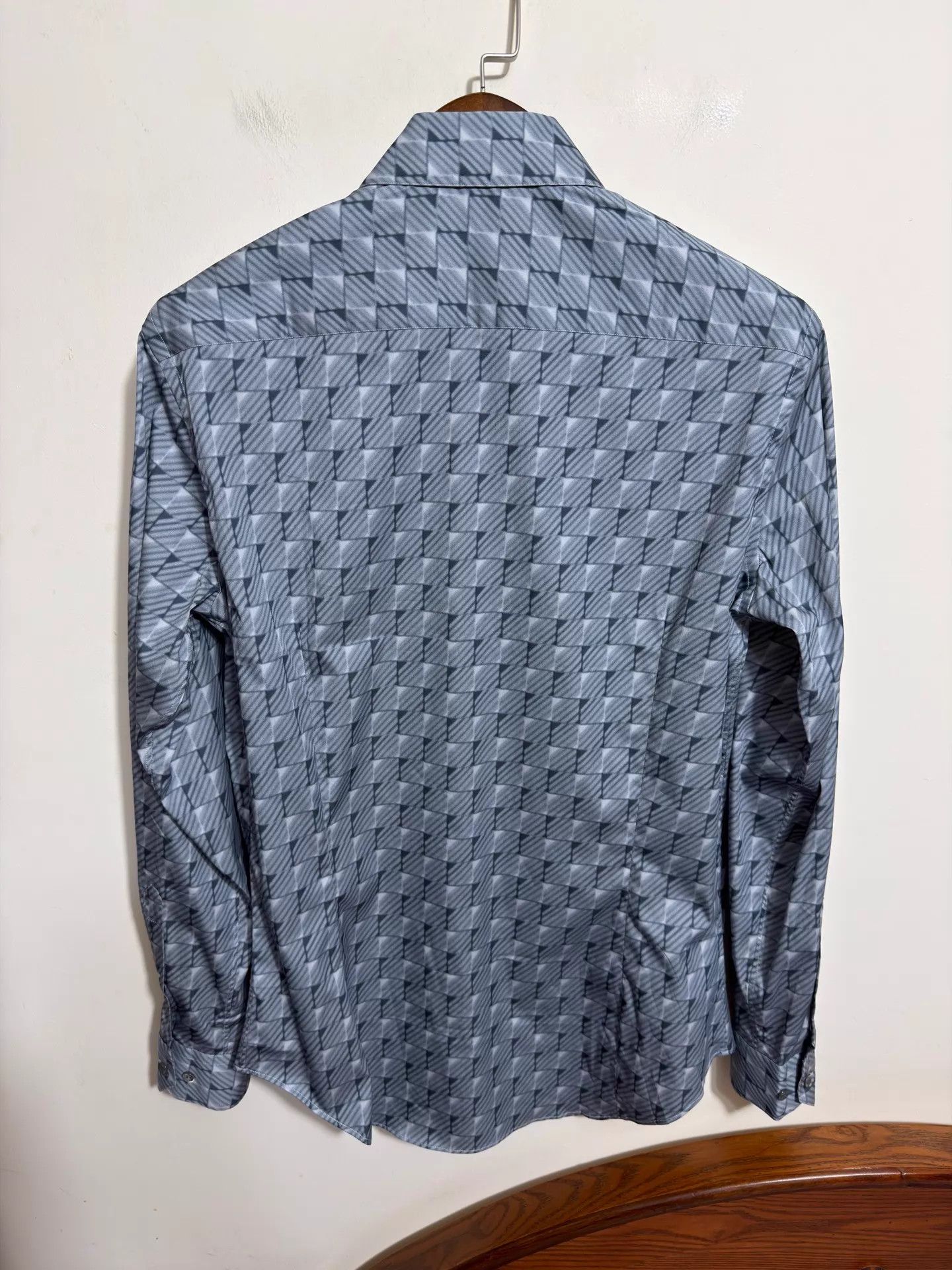 Giorgio Armani Giorgio Armani Slim Fit Geometric Check LS Shirt 40 Size US M / EU 48-50 / 2 - 2 Thumbnail