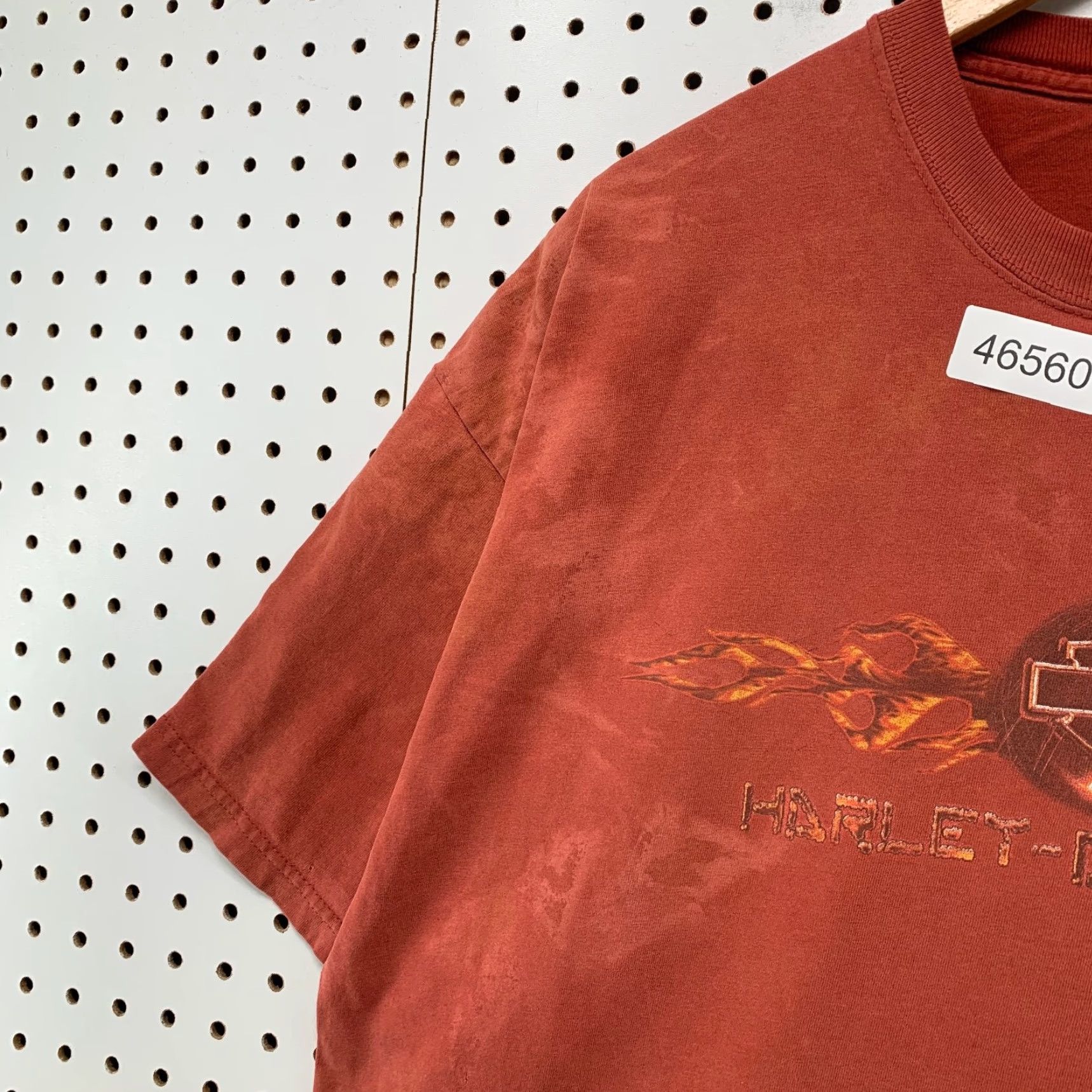 Harley Davidson Harley-Davidson Flame Shirt Mens 2XL Faded Orange Tribal St Charles Il Regular T-Shirt Cotton Graphic Print Vintage Mens Size US XXL / EU 58 / 5 - 7 Thumbnail