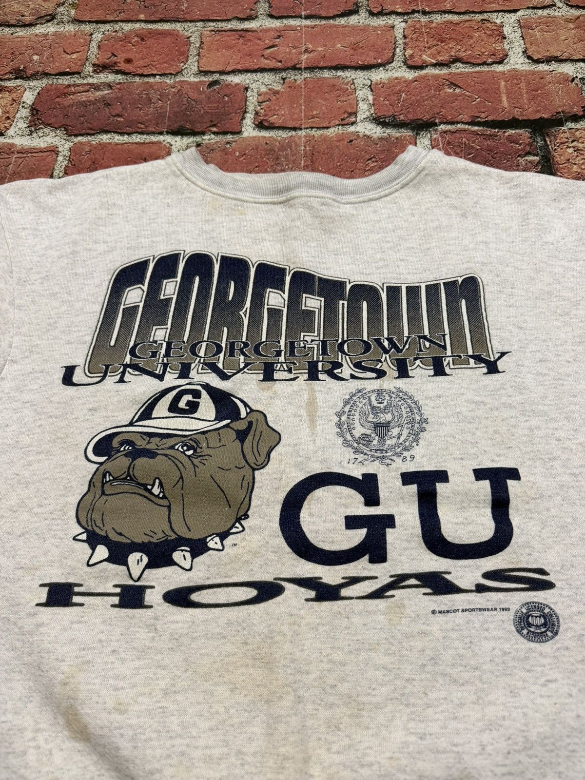 NCAA Vintage Georgetown Hoyas Sweatshirt Crewneck 90s Boxy 1993 Size US L / EU 52-54 / 3 - 10 Thumbnail