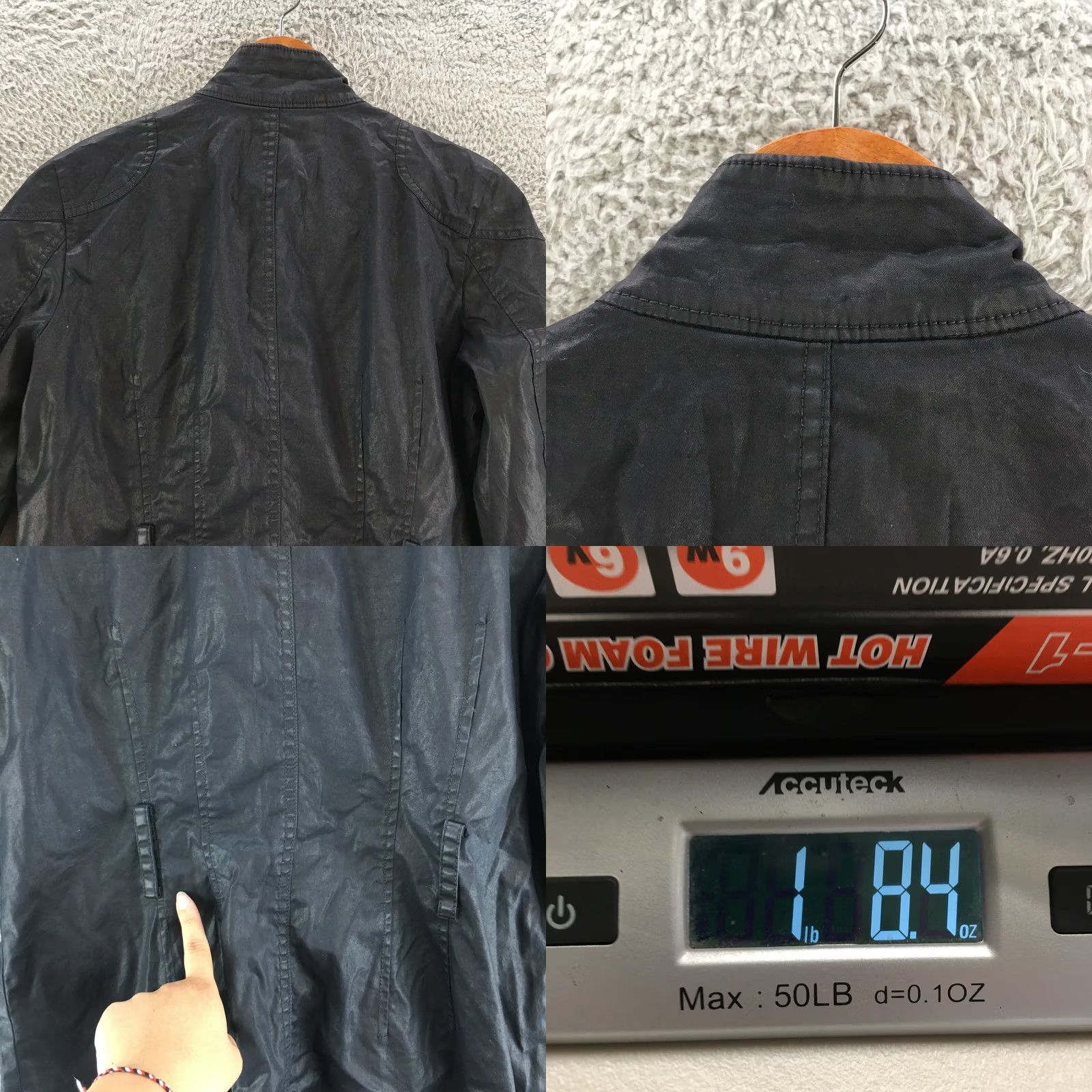 Banana Republic Banana Republic Faux Leather Jacket Womens Medium Black Button Up Mock Neck Jacket Size M / US 6-8 / IT 42-44 - 8 Thumbnail