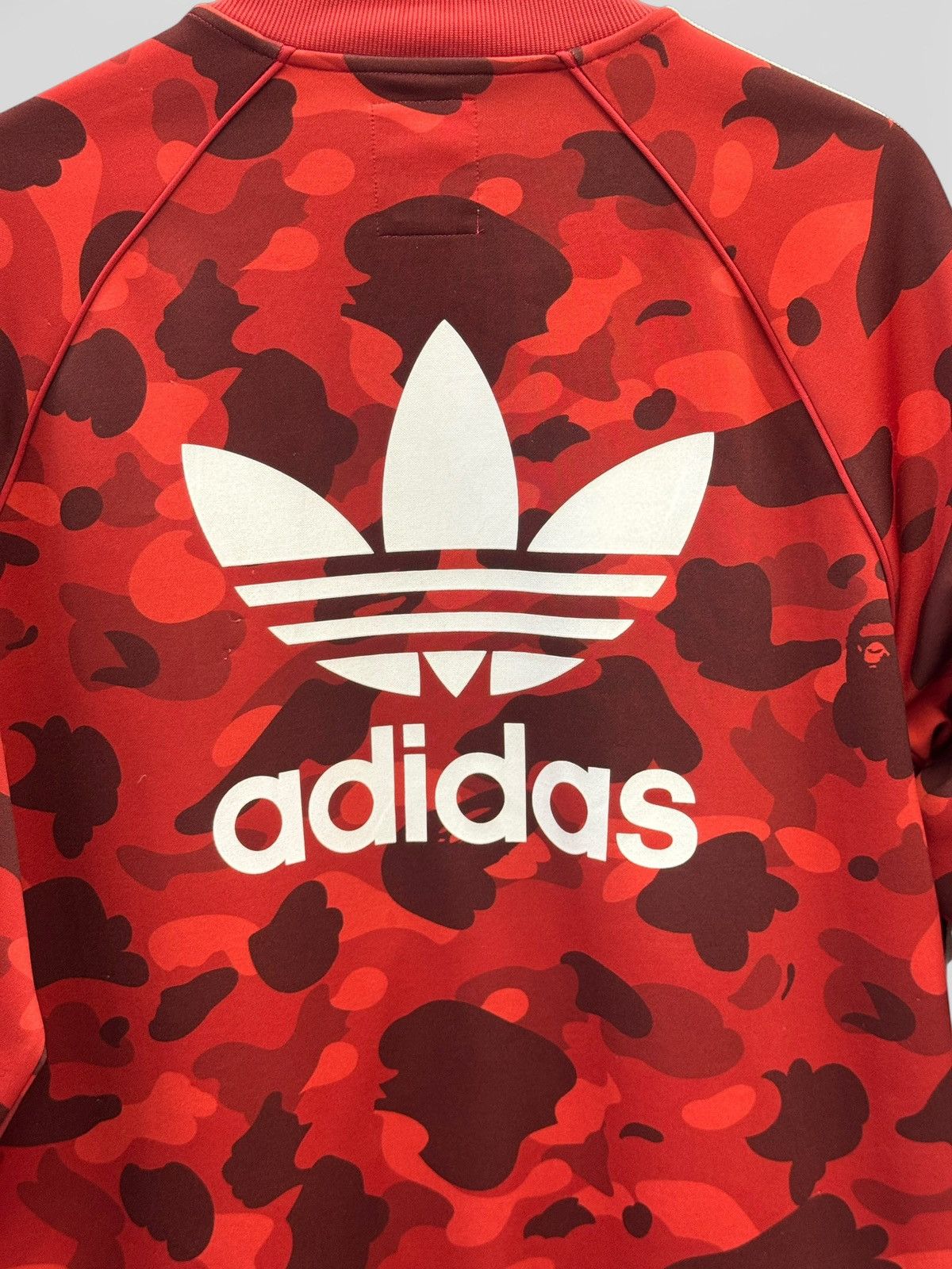 Adidas × Bape Adidas Bape Red Track Jacket Size US M / EU 48-50 / 2 - 6 Thumbnail