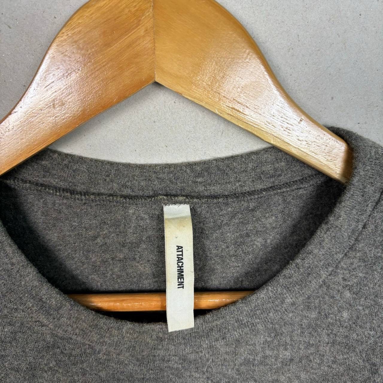 Kazuyuki Kumagai Attachment Attachment Kazuyuki Kumagai Wool Knit Long Sleeve Gray 1 Size US S / EU 44-46 / 1 - 6 Thumbnail