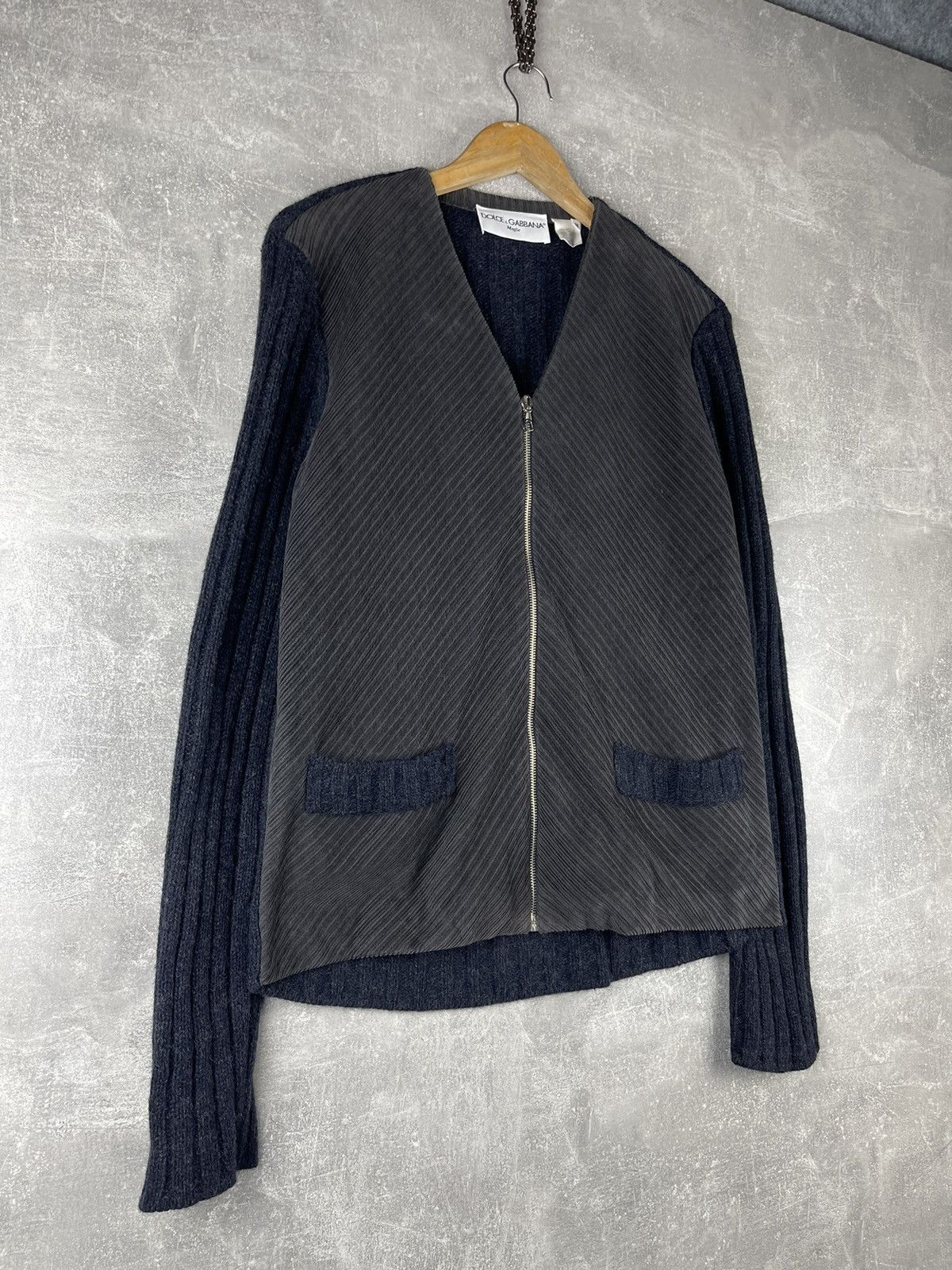 Dolce & Gabbana Dolce & Gabbana Maglie Late 90s Techno Knit Hybrid Jacket Size US M / EU 48-50 / 2 - 3 Thumbnail