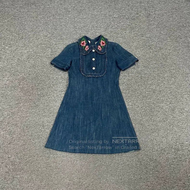Gucci Gucci Baby collar denim dress Size XS / US 0-2 / IT 36-38 - 1 Thumbnail