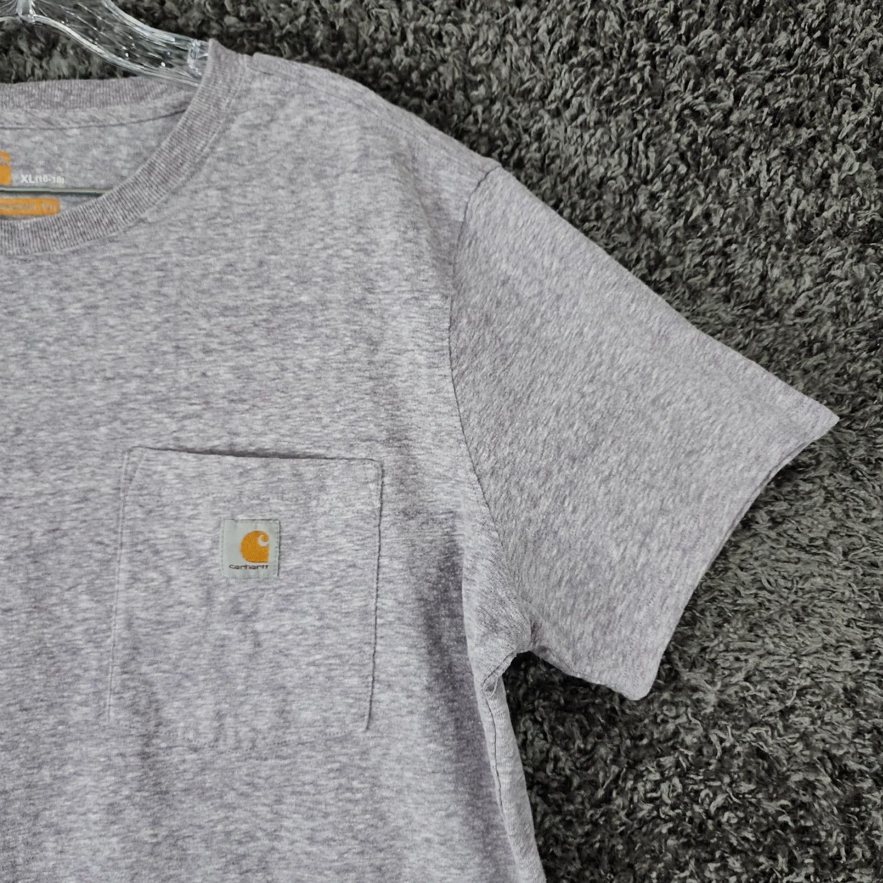Carhartt CARHARTT Mens Purple Heathered Short Sleeve T-Shirt Size XL Size US 36 / EU 52 - 2 Thumbnail