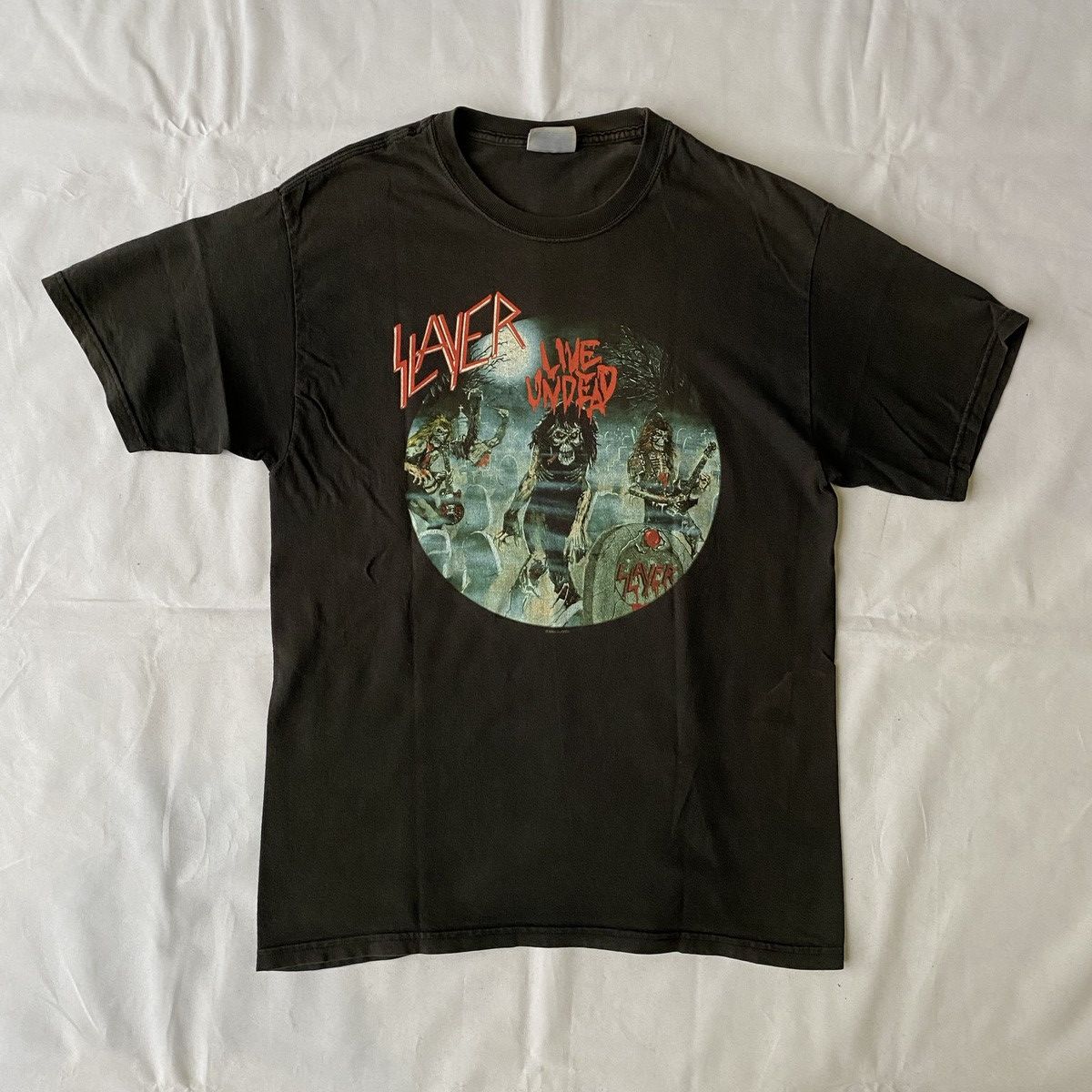 Band Tees × Vintage Vintage Slayer Live Undead Tees Size US M / EU 48-50 / 2 - 2 Thumbnail