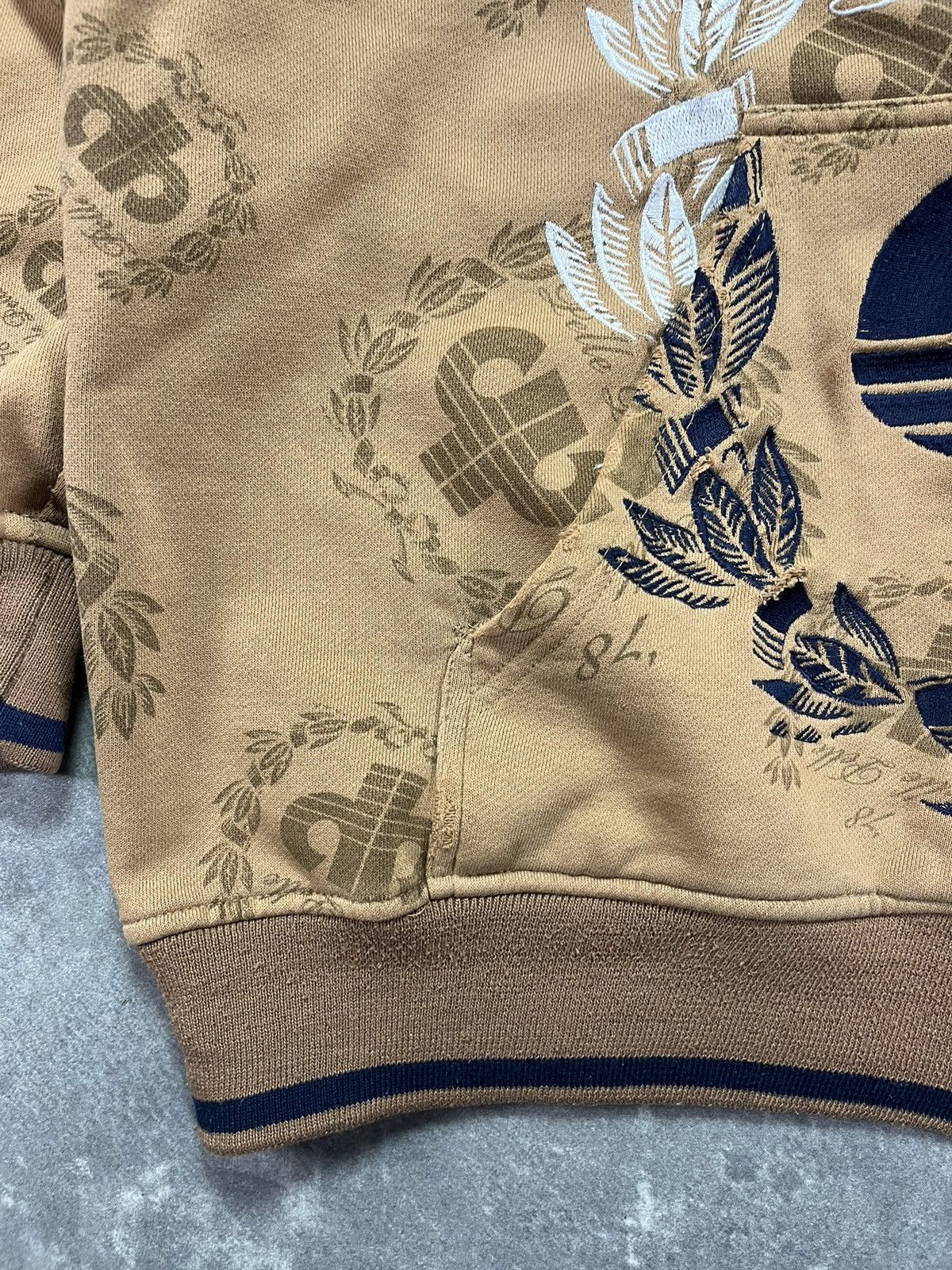Pelle Pelle 00s Pelle Pelle Embroidered Multilogo Baggy Heavy Zip Hoodie Size US XXL / EU 58 / 5 - 7 Thumbnail