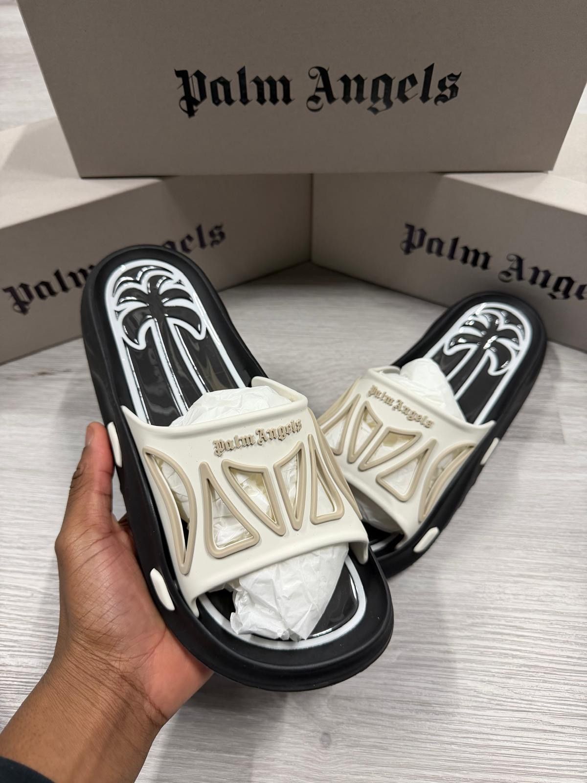 Palm Angels Palm Angels Palm Tree Pool Slides Size US 11 / EU 44 - 1 Thumbnail