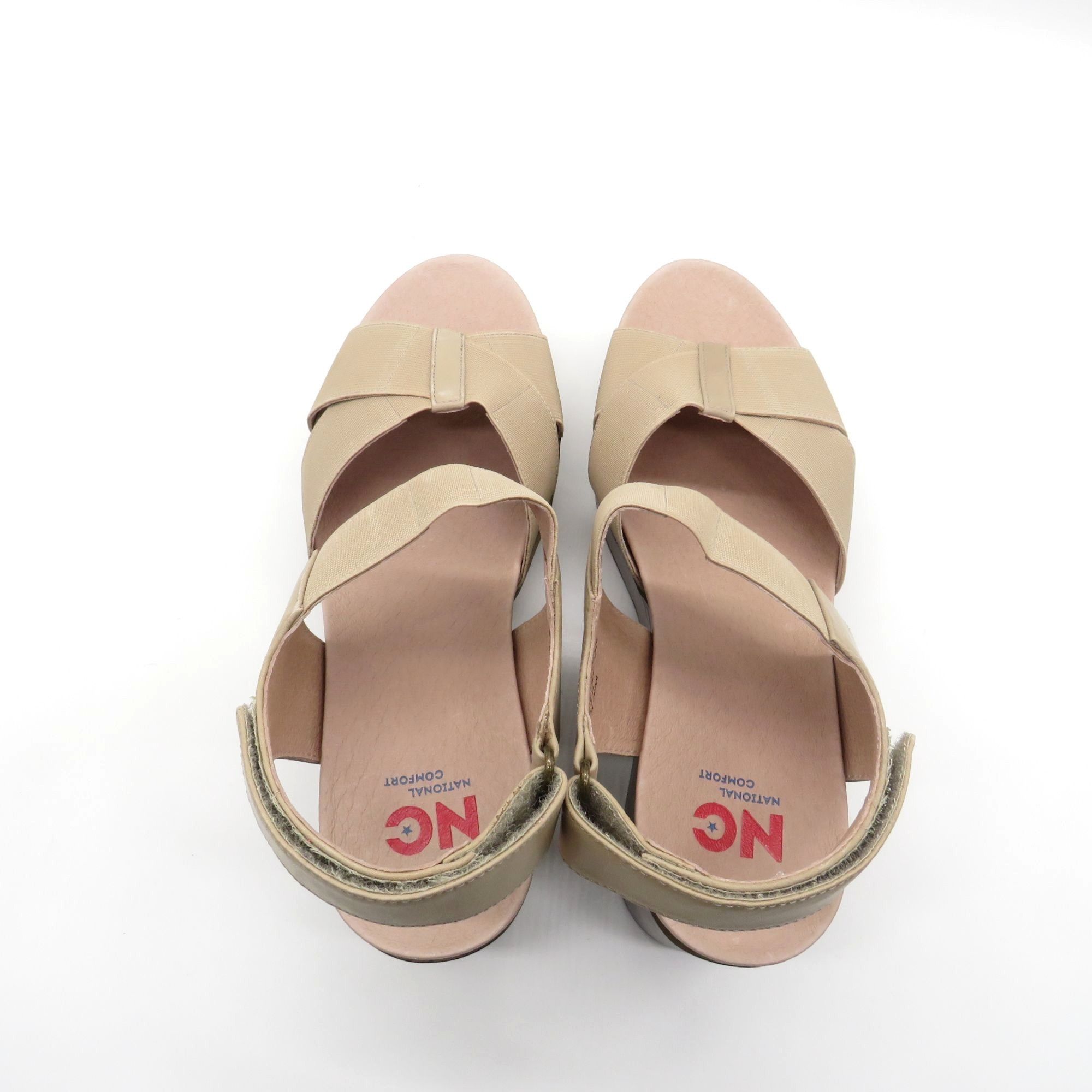 Other NC Women's Tan Wedge Sandals Alecia Size 10 Leather Upper El Size US 10 / IT 40 - 4 Thumbnail