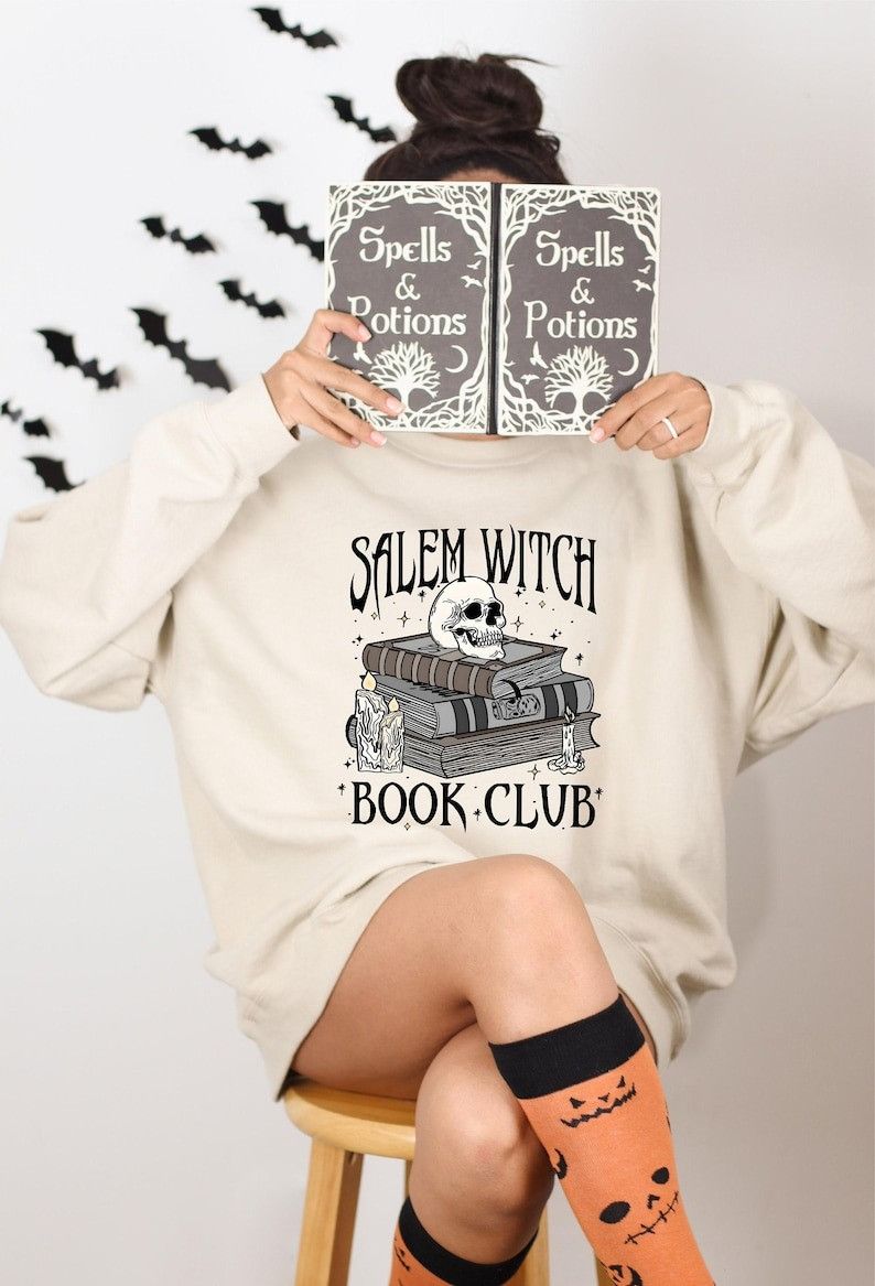 Designer Salem Witch Book Club Sweatshirt Size L / US 10 / IT 46 - 1 Thumbnail