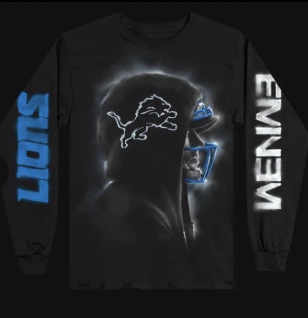 Eminem Eminem x Detroit Lions Capsule Silhouette Long Sleeve Shirt Size US M / EU 48-50 / 2 - 3 Thumbnail
