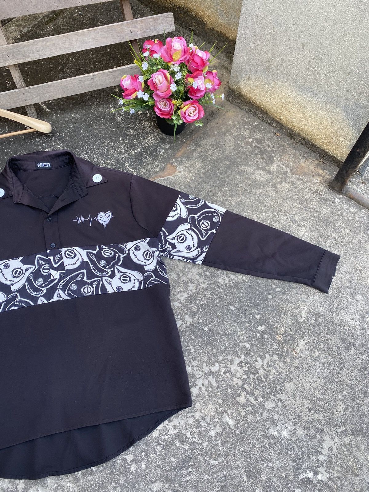 Japanese Brand 🔥 Steals 🔥 Japanese Brand Nier Shirt Half Button Size US XL / EU 56 / 4 - 3 Thumbnail