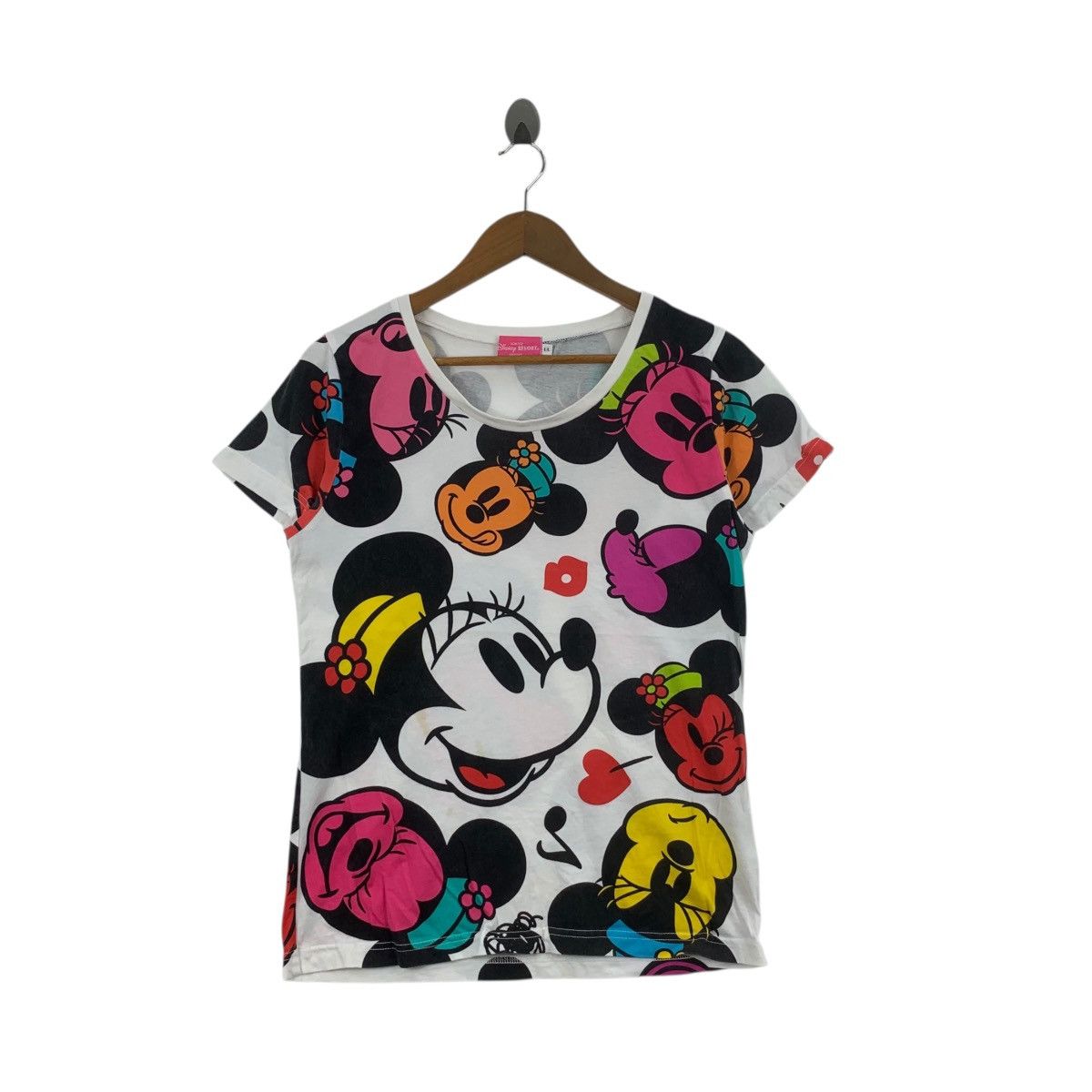 Disney DISNEY TOKYO RESORT Minnie Mouse Over Print Tee Shirt Top Size S / US 4 / IT 40 - 1 Thumbnail