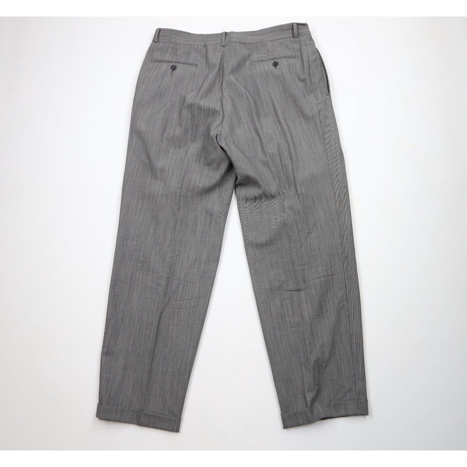 Hugo Boss × Vintage Vintage 90s Hugo Boss 2 Piece Wool Stretch Wedding SuitSuit Size 46R - 19 Thumbnail