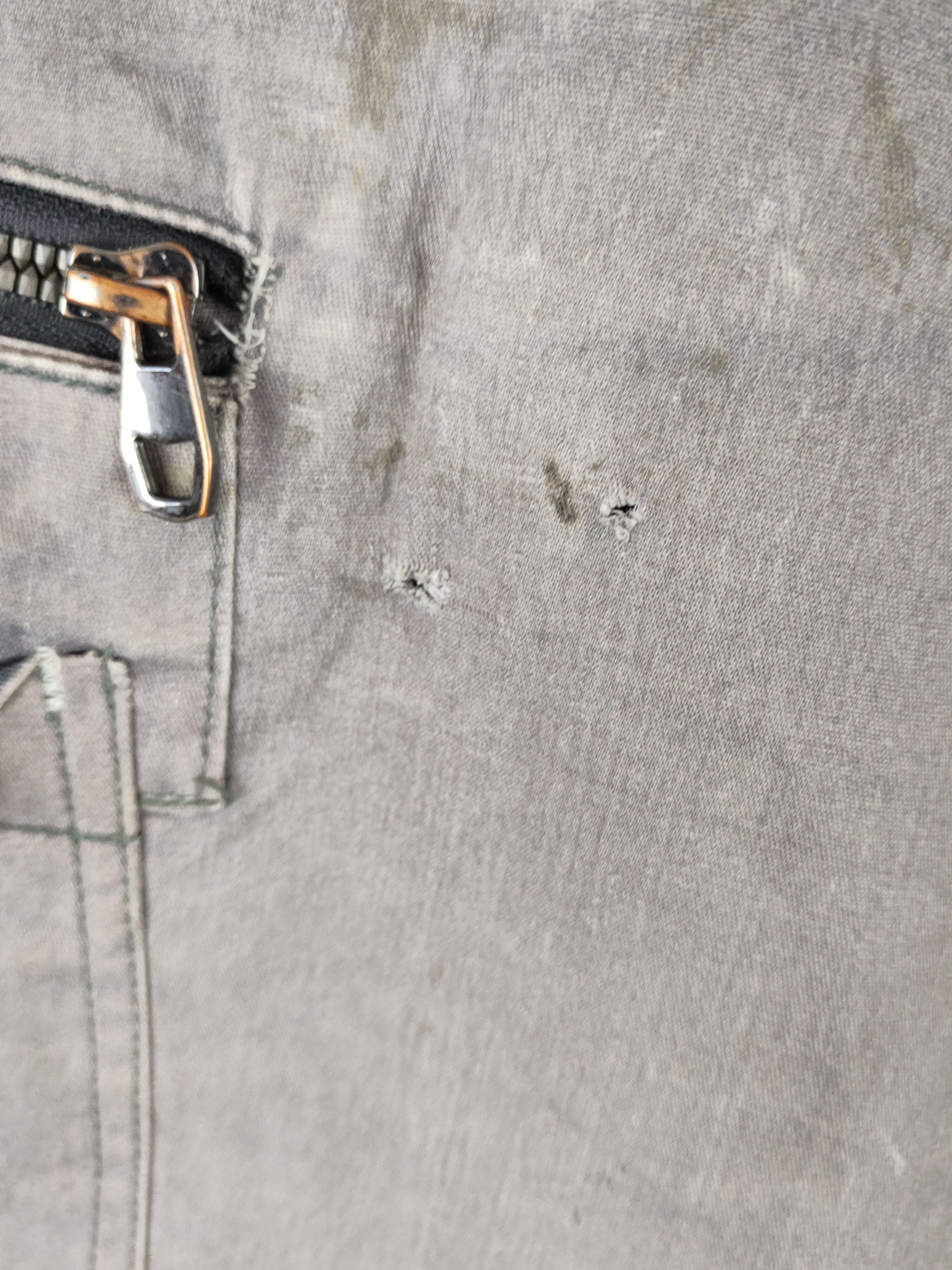 Japanese Brand Hard Wearing Gray Faded Multipocket Cargo Pants #S1793 Size US 31 - 3 Thumbnail