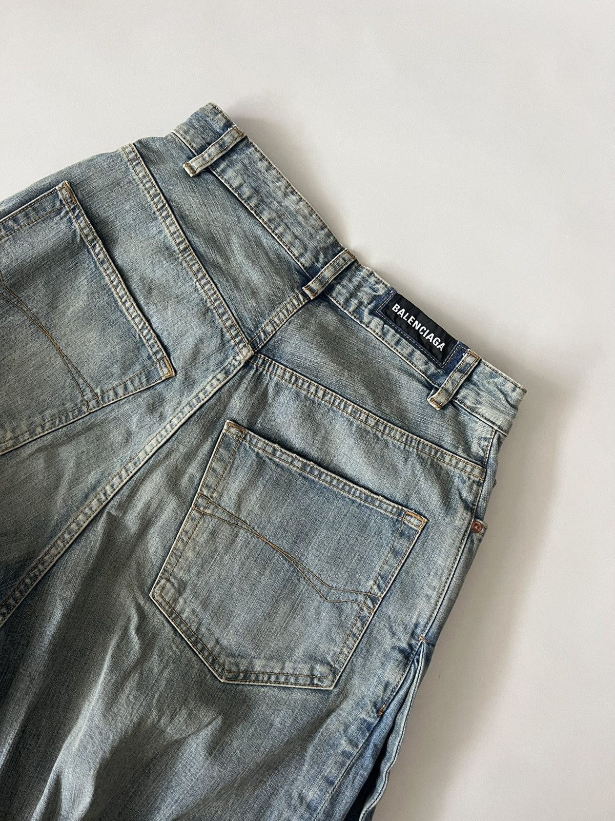 Balenciaga Balenciaga Double-Front Draped Denim Jeans Size US 30 / EU 46 - 5 Thumbnail