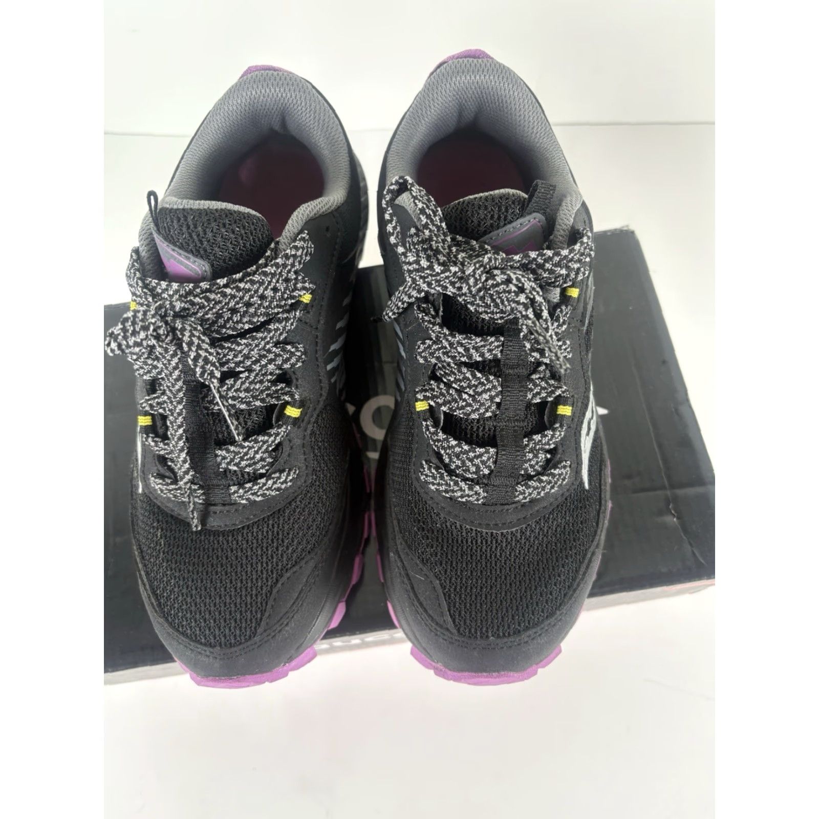 Saucony Saucony Excursion Sneakers - Black/Purple - Womens 7.5W - Lace Up - Athletic Low Top Geometric Logo Size US 7.5 / IT 37.5 - 2 Thumbnail