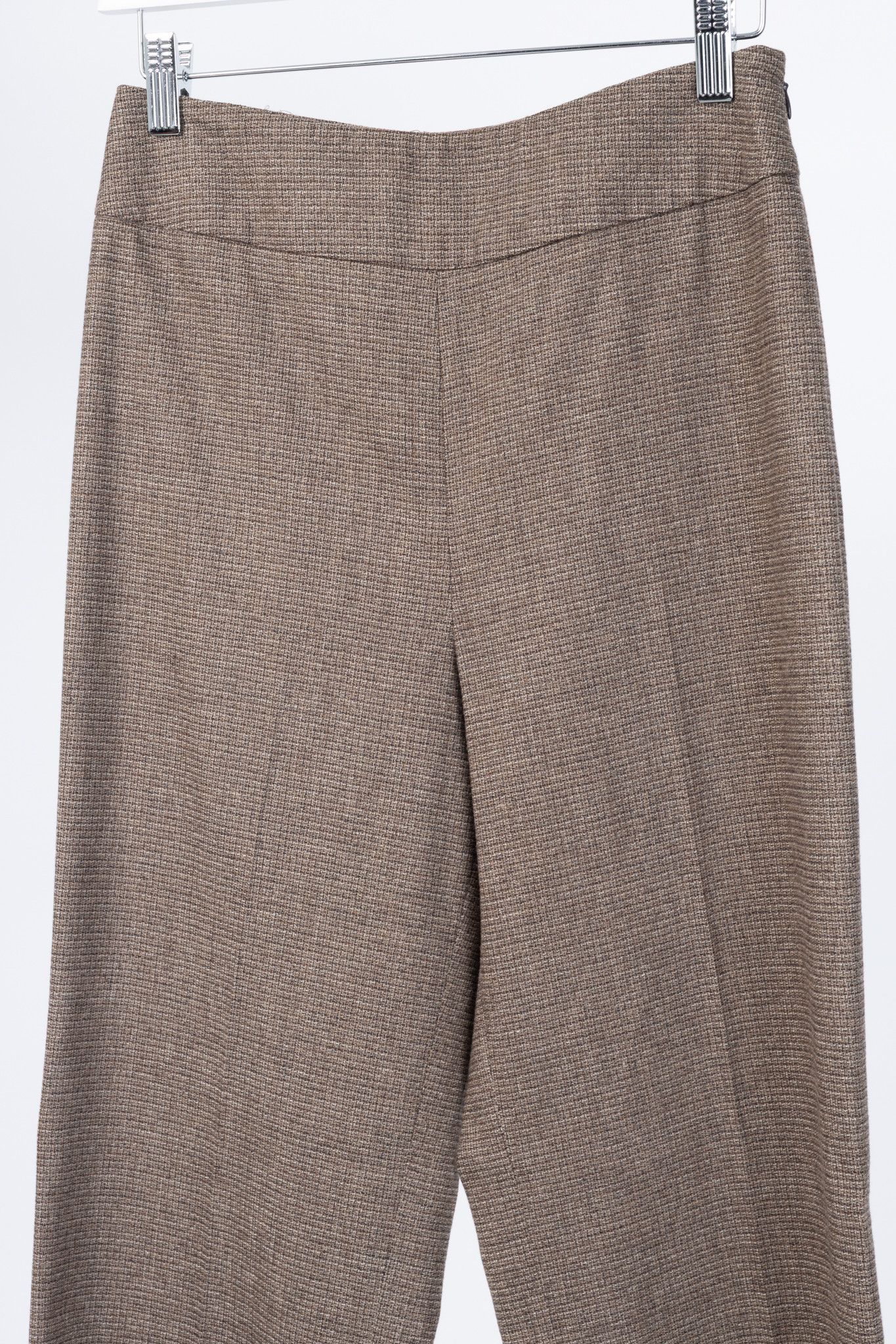 Etro Etro Brown Micro-Plaid Wool-Flannel Straight-Leg Trousers Size 27" / US 4 / IT 40 - 3 Thumbnail