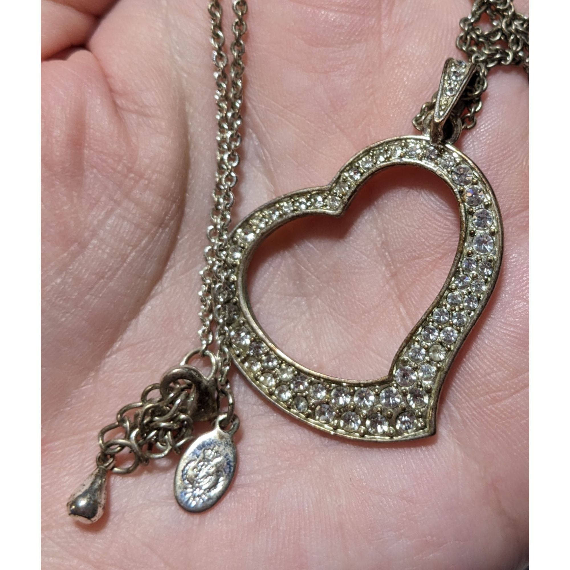 Other Vintage Premier Designs Open Heart Rhinestone Necklace Size ONE SIZE - 10 Thumbnail