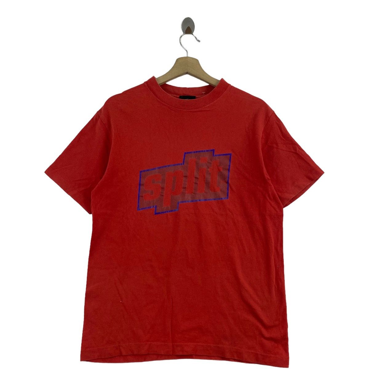 Split Vintage 90s SPLIT Skateboard Big Brand Print Red Short Size US M / EU 48-50 / 2 - 1 Thumbnail