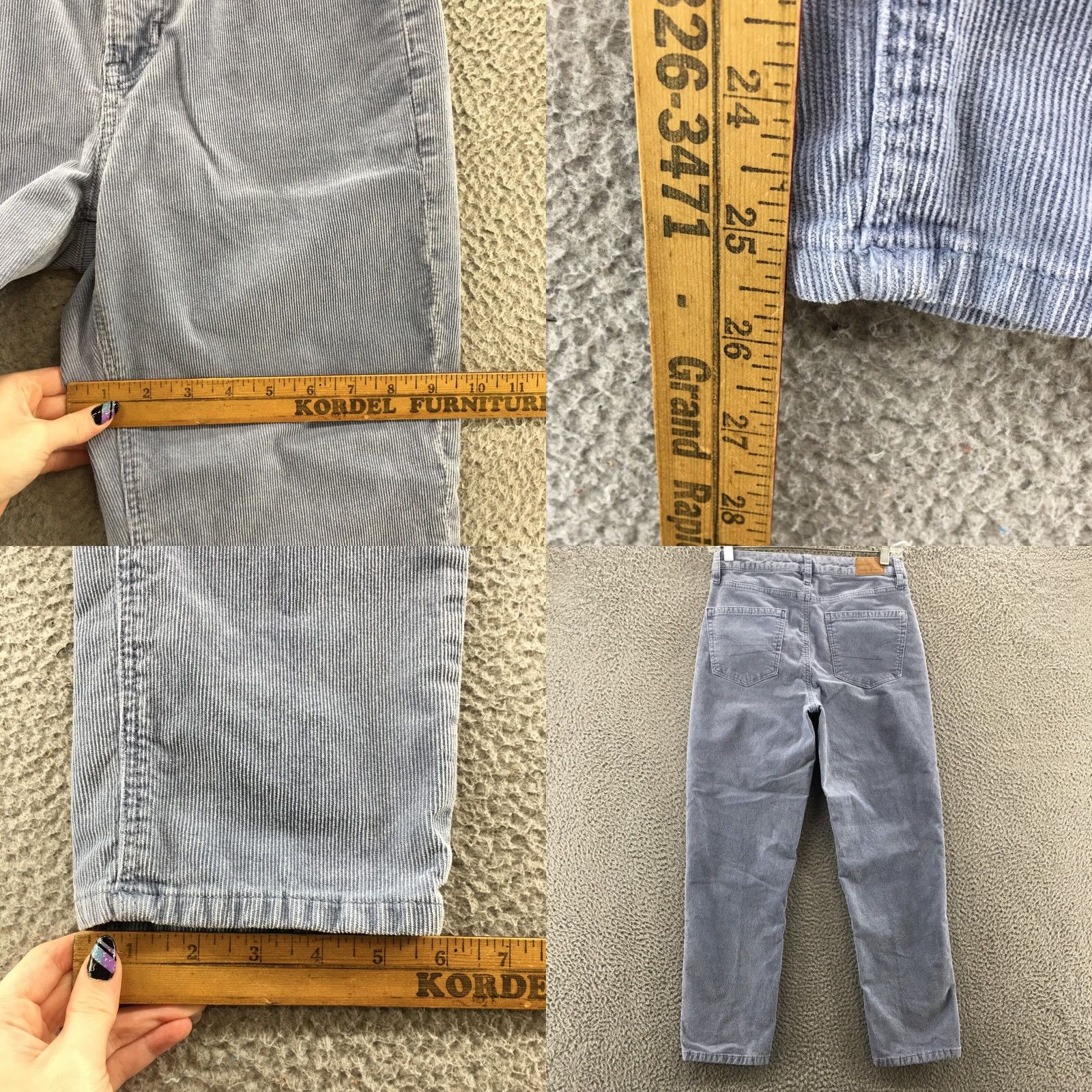 American Eagle Outfitters American Eagle Mom Straight Corduroy Pants Women 2S Blue Button Straight Womens 28in Waist 25.5in Inseam Corduroy Pants Blue Button Size 26" / US 2 / IT 38 - 8 Thumbnail