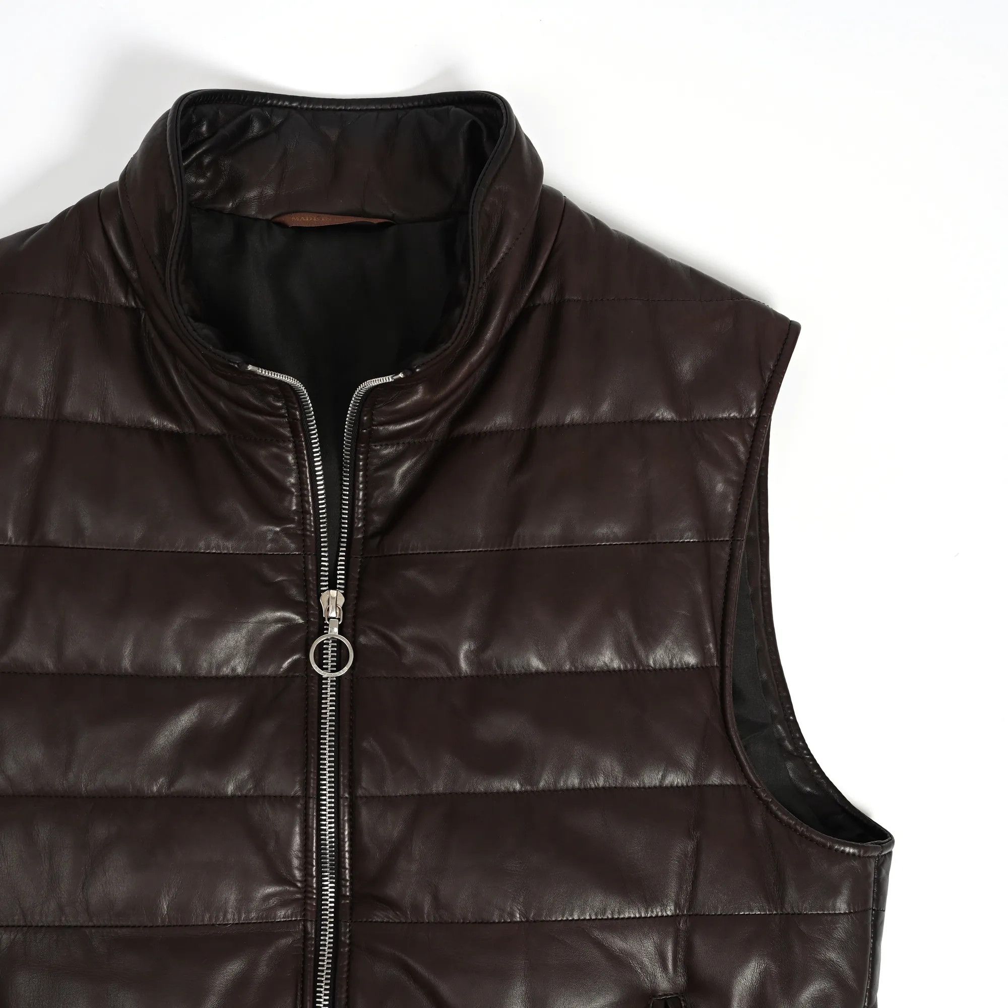 SERAPHIN SERAPHIN brown lamb leather puffer vest (48 EU) Size US M / EU 48-50 / 2 - 2 Thumbnail