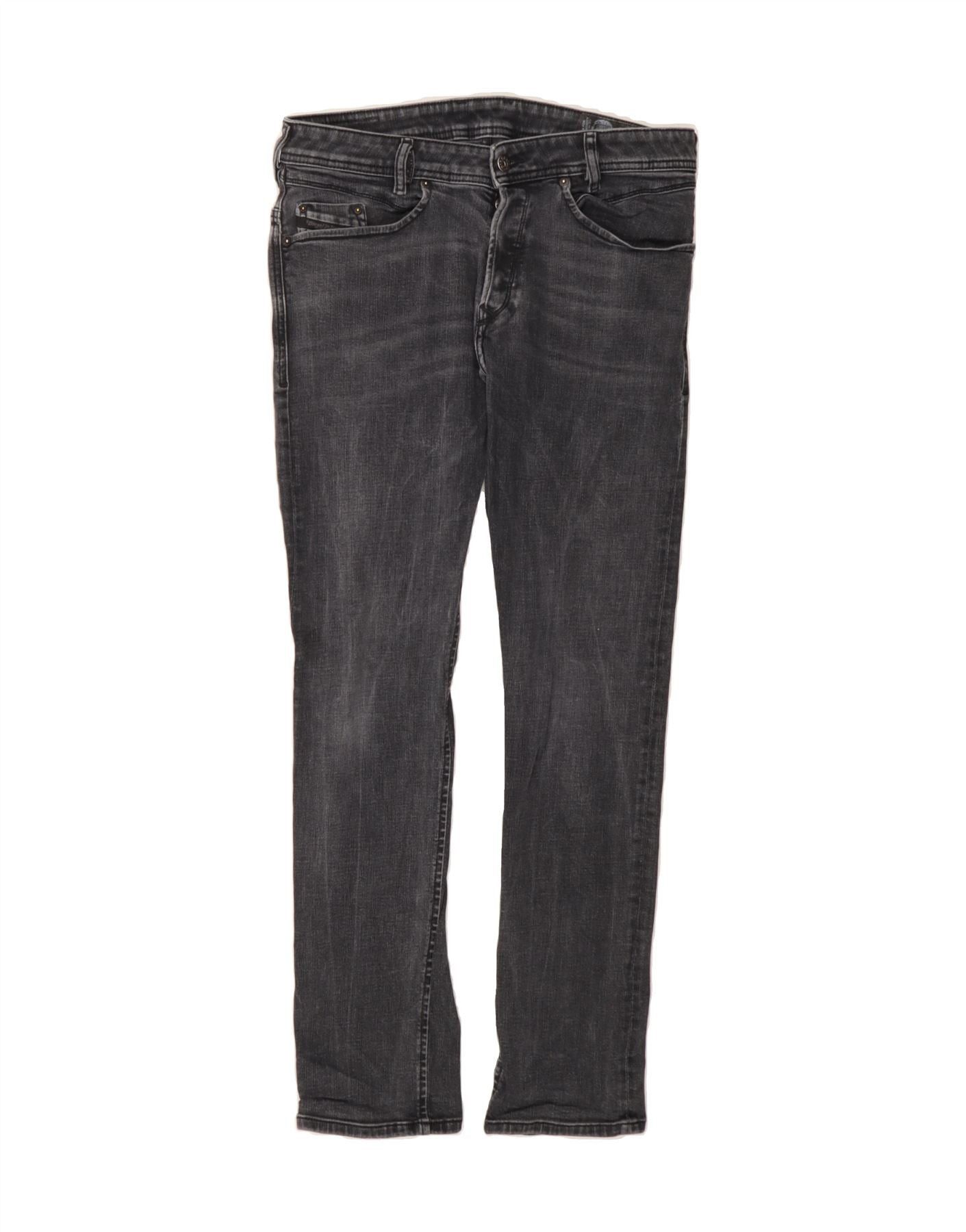 Diesel Womens Iakop Regular Slim Tapered Jeans W32 L32 Grey Cotton Size 24" / US 00 / IT 34 - 1 Thumbnail