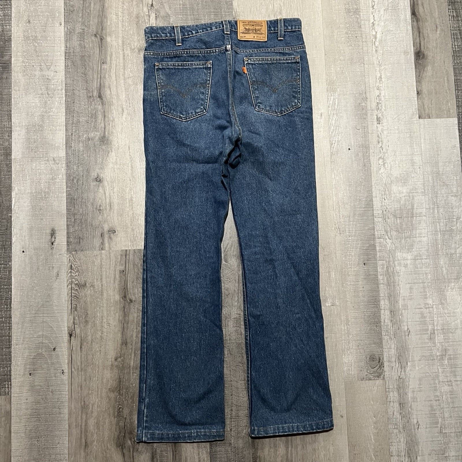 Levi's VTG Levis 517 Bootcut Jeans Faded Western USA 90s Cowboy Size US 35 - 2 Thumbnail