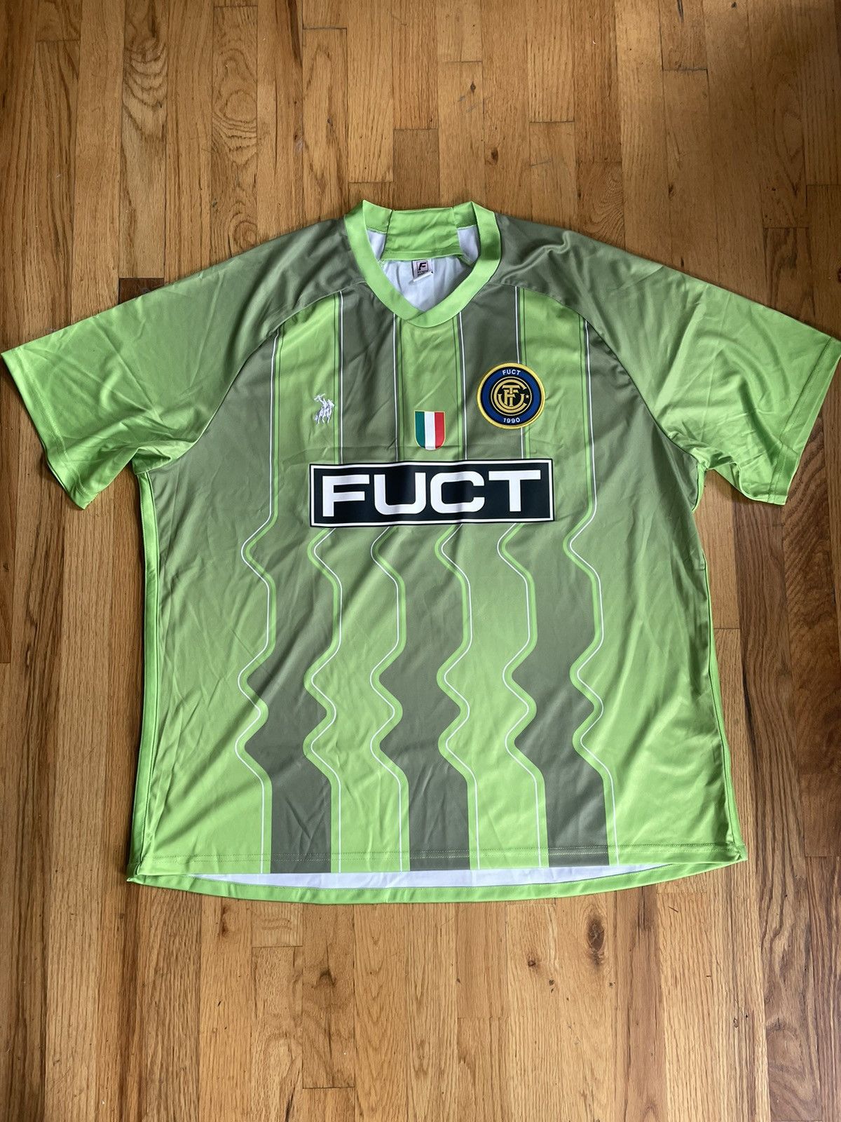 image of Fuct Soccer Jersey in Green, Men's (Size XL)