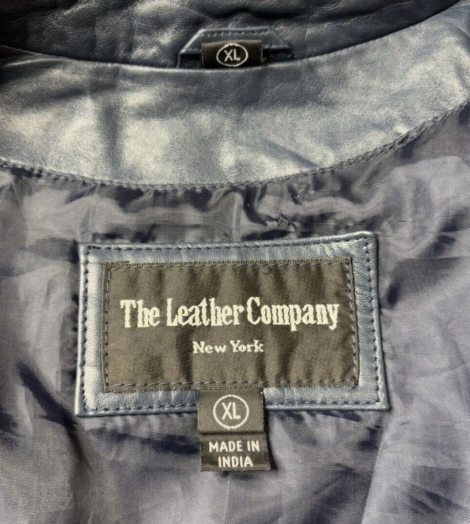 Other The Leather Company New York Jacket Women's XL Blue VTG Size XL / US 12-14 / IT 48-50 - 2 Thumbnail