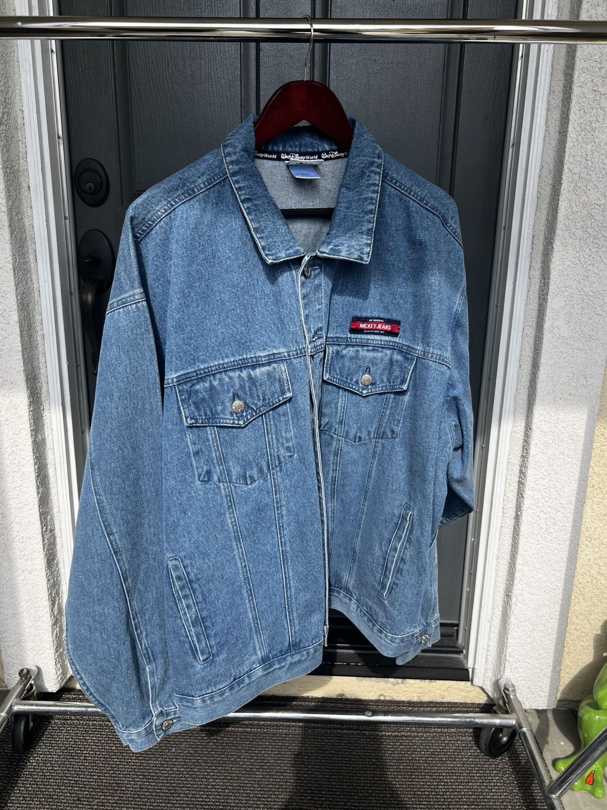 Disney Disneyworld Denim Jacket USA Flag Mens XL Mickey Mouse Size US XL / EU 56 / 4 - 5 Thumbnail