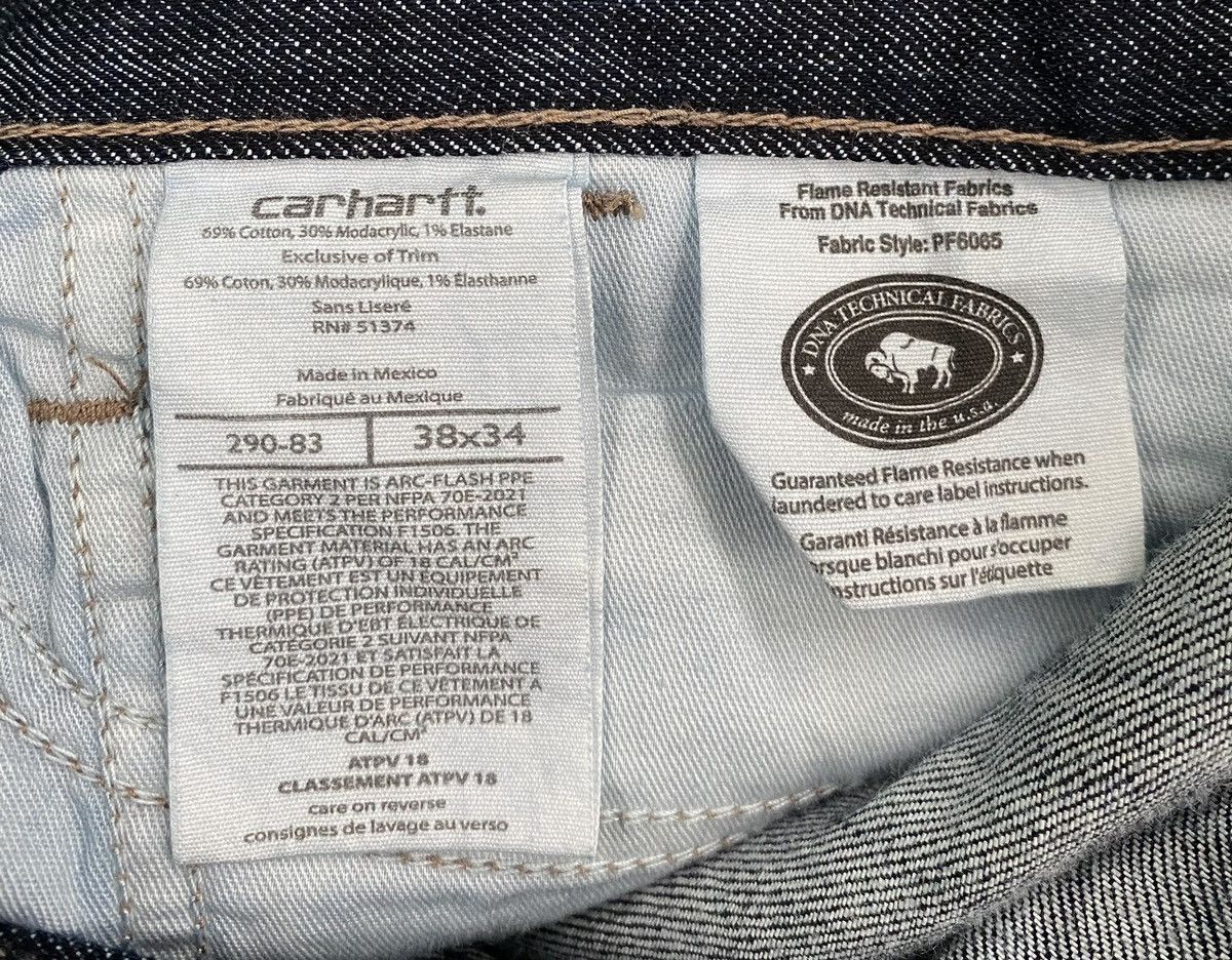 Carhartt NWOT Rare Carhartt FR Flame Resistant Cat 2 Reflective Jeans Size US 39 - 10 Thumbnail