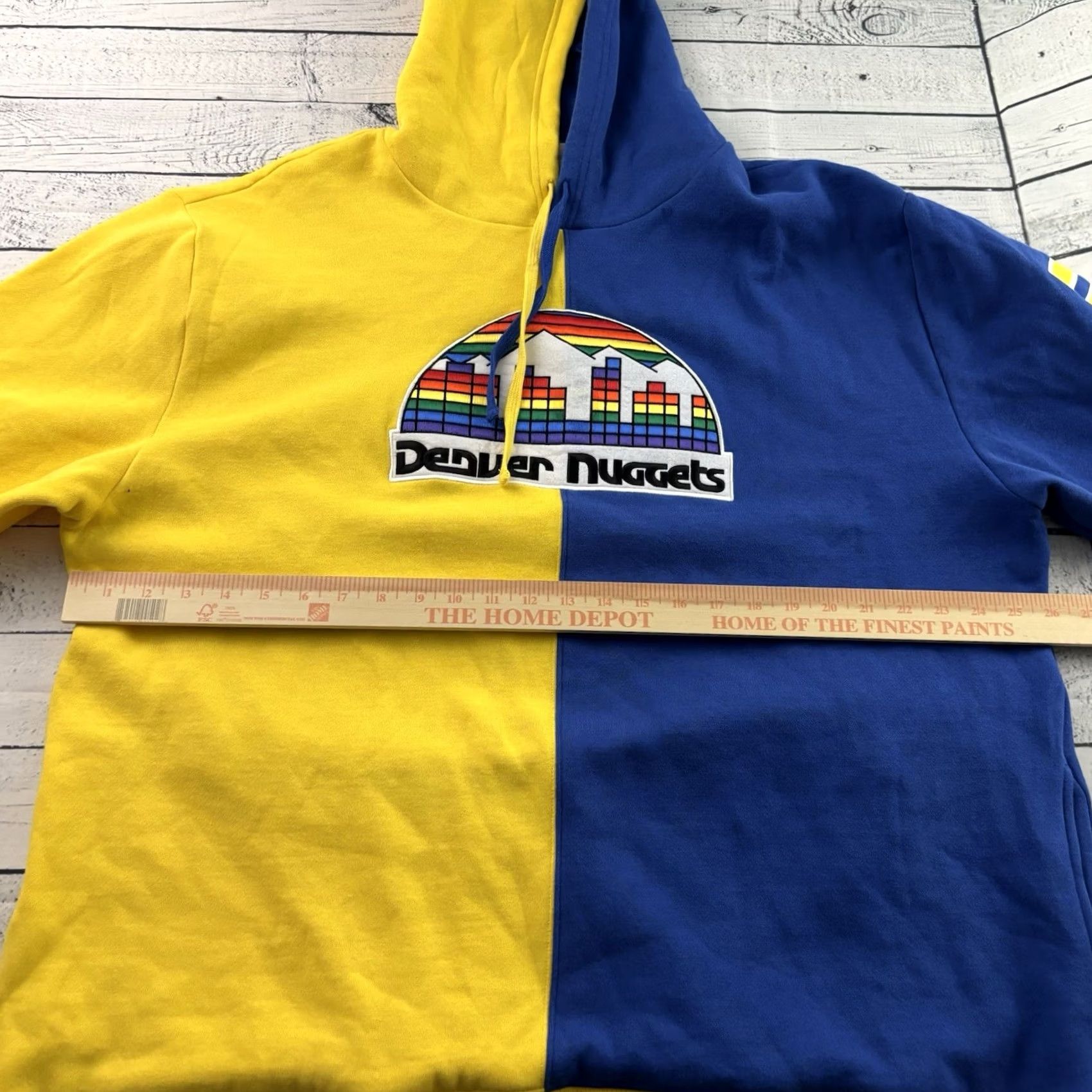 Mitchell & Ness Mitchell & Ness Denver Nuggets Hoodie Mens 3XL Yellow Pullover Sweatshirt Blue Size US XXL / EU 58 / 5 - 3 Thumbnail