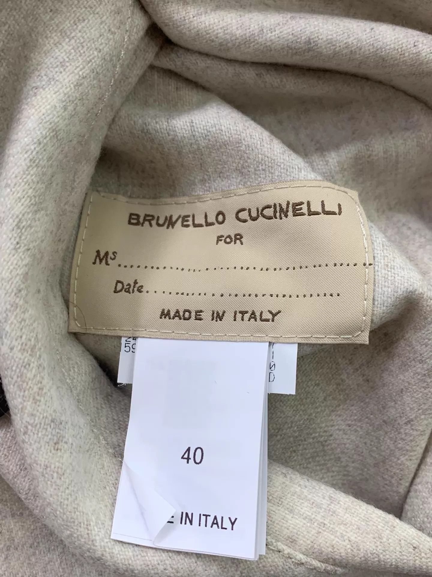 Brunello Cucinelli Brunello Cucinelli 2-sided Light Beige Down Coat 40 Size S / US 4 / IT 40 - 6 Thumbnail