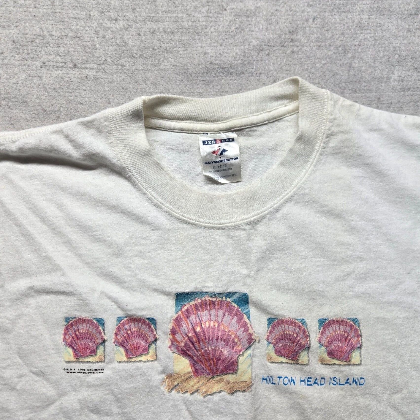 Vintage VINTAGE Hilton Head Island SC T-Shirt Adult XL White Cotton Crew Neck Short Sleeve Graphic Mens Size US XL / EU 56 / 4 - 2 Thumbnail