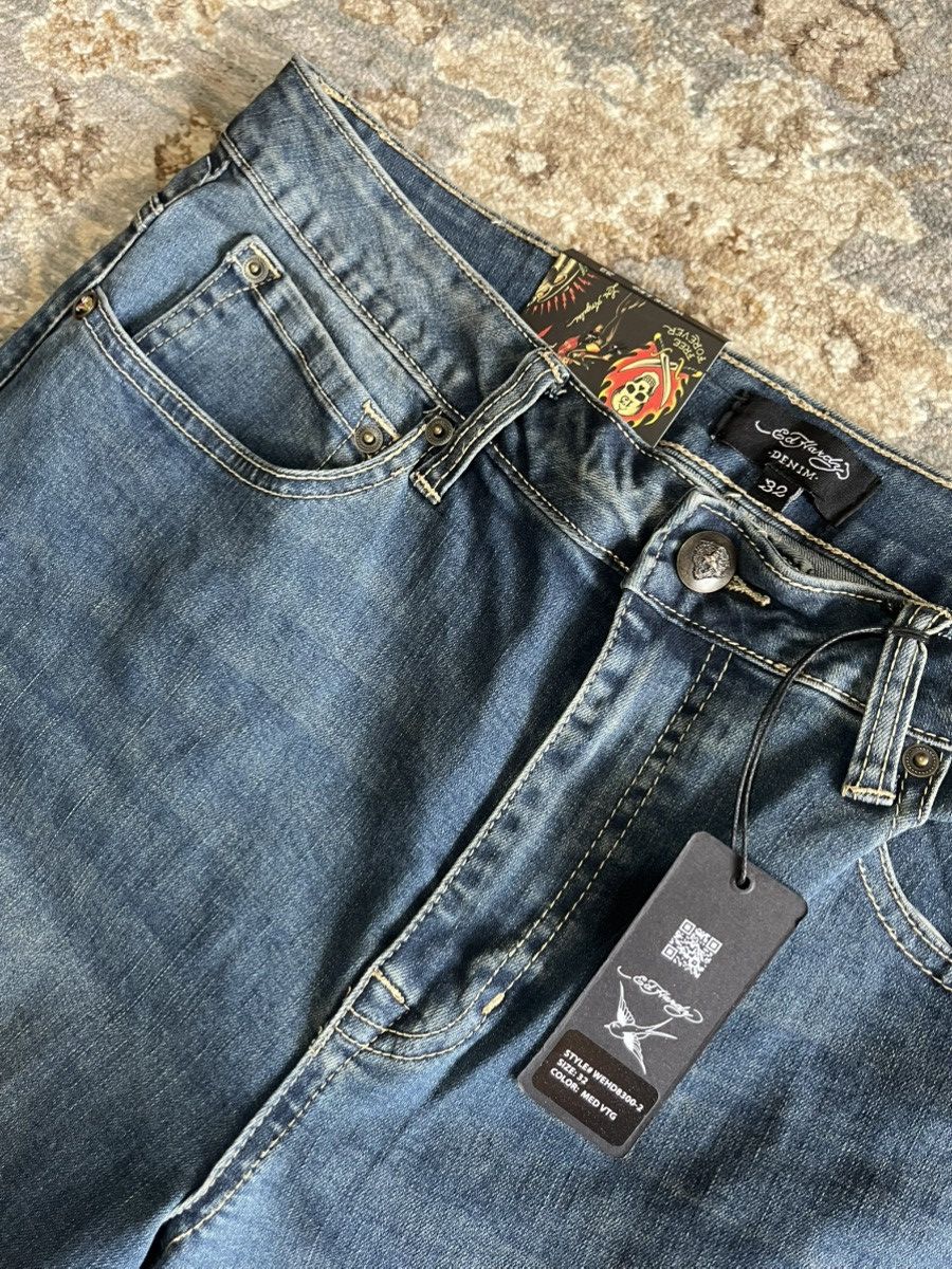 Ed Hardy BRAVE HEARTS STAY TRUE GRAPHIC BAGGY ED HARDY JEANS 32 Size US 32 / EU 48 - 3 Thumbnail