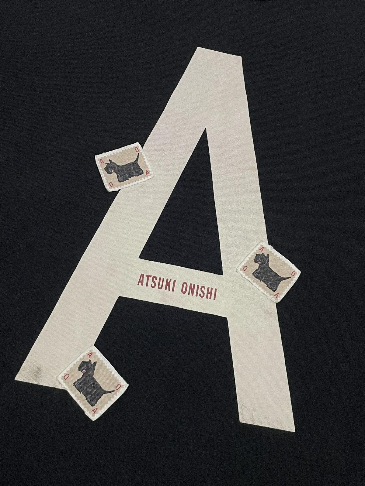 Japanese Brand Atsuki Onishi AO Spellout Puppy Graphic 3Q Sleeve Size US L / EU 52-54 / 3 - 7 Thumbnail