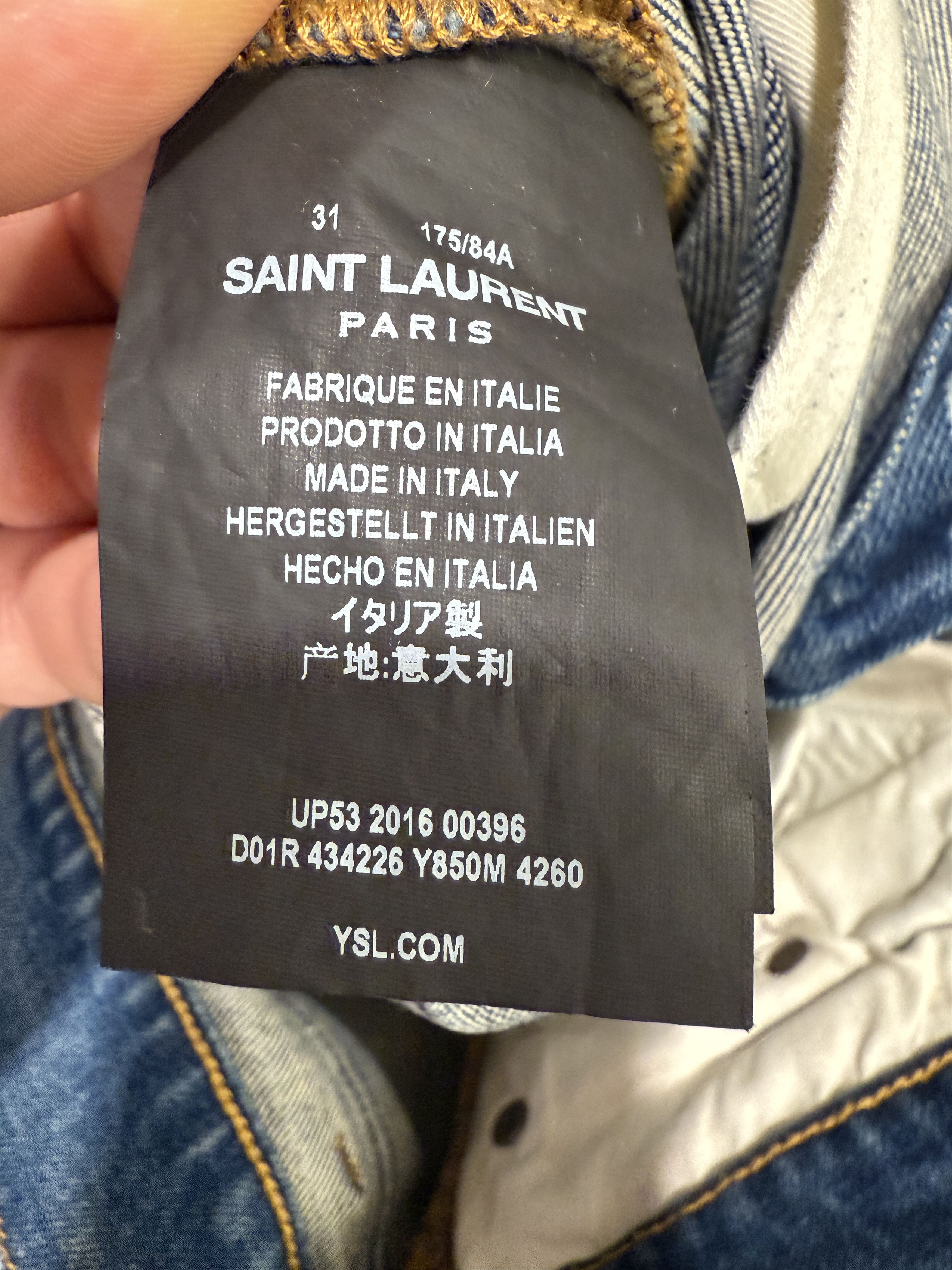 Saint Laurent Paris Saint Laurent Paris Navy Jeans Size 31 Size US 31 - 5 Thumbnail