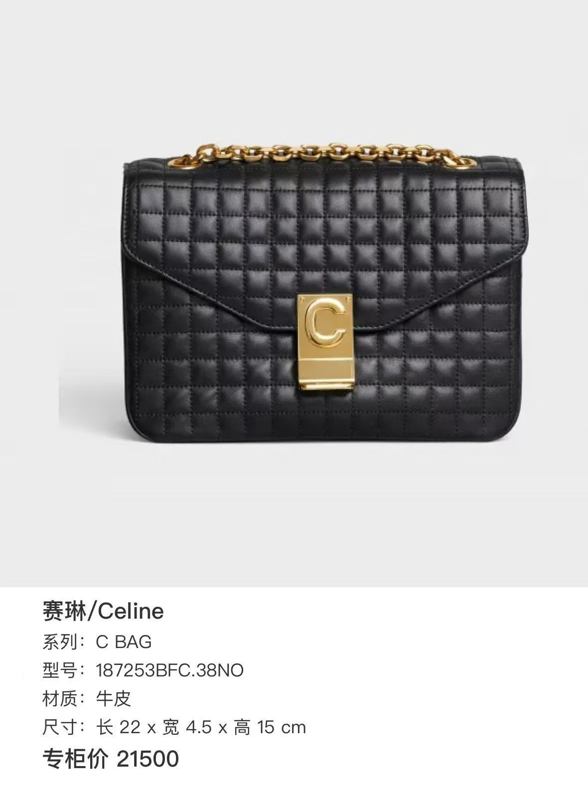 Celine Celine C Bag Quilted Chain Crossbody Size ONE SIZE - 1 Thumbnail