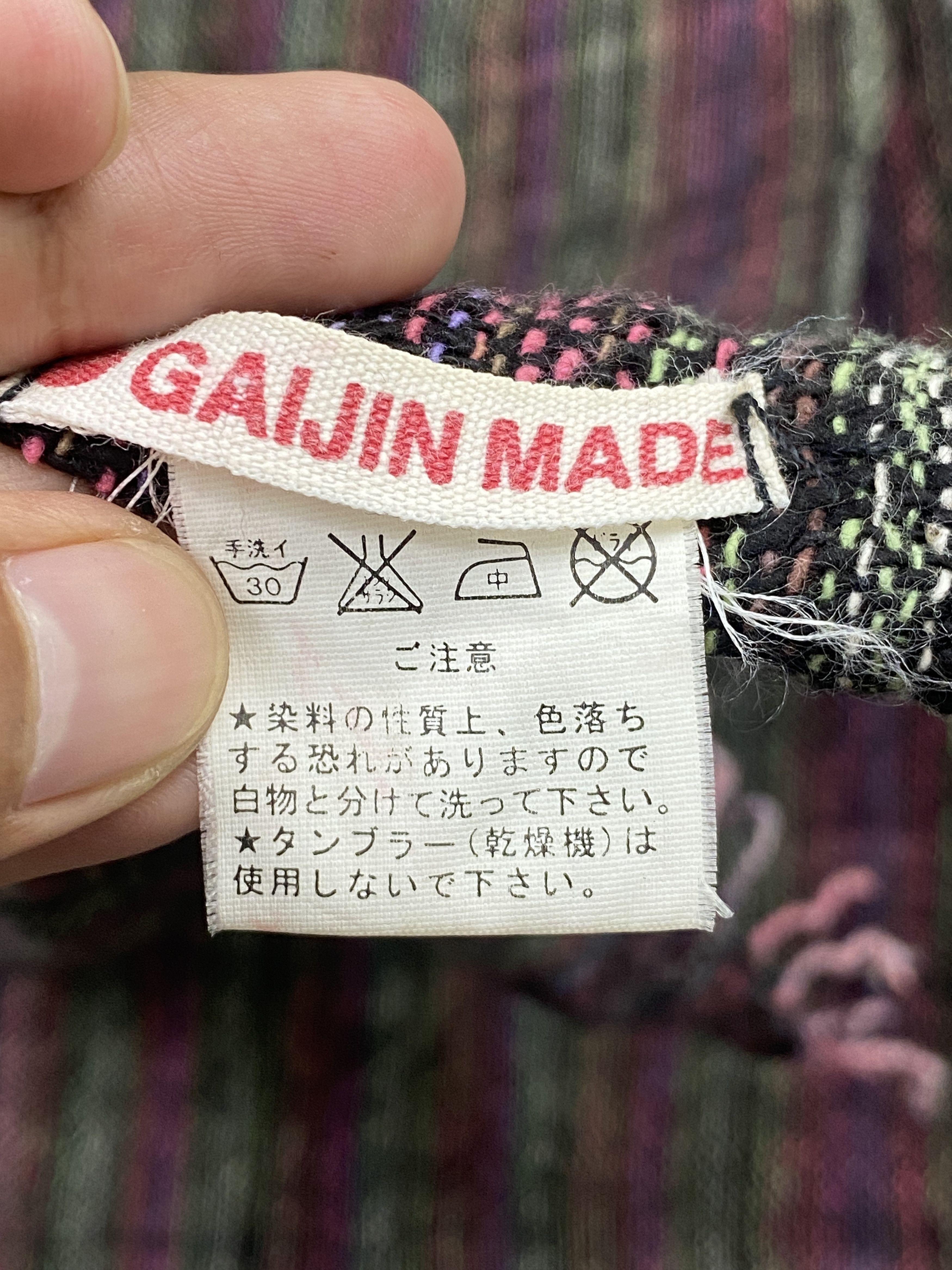 Japanese Brand Gaijin Made Japan Knit Wool Scarf Muffler Neckwear - SC0141 Size ONE SIZE - 10 Thumbnail